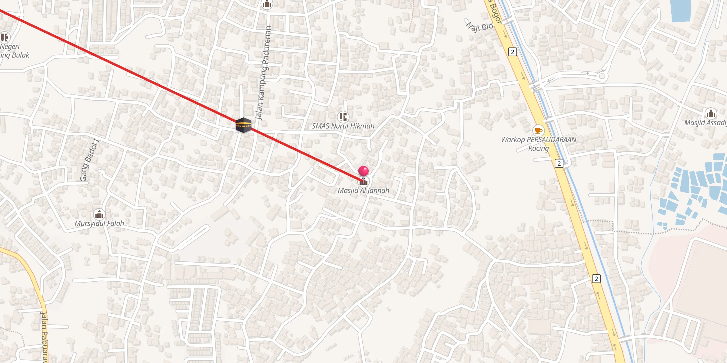 Carte de localisation : Masjid Al Jannah