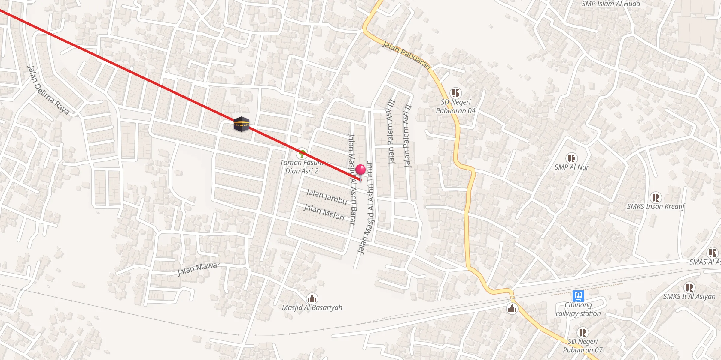 Carte de localisation : Masjid Al Ashri