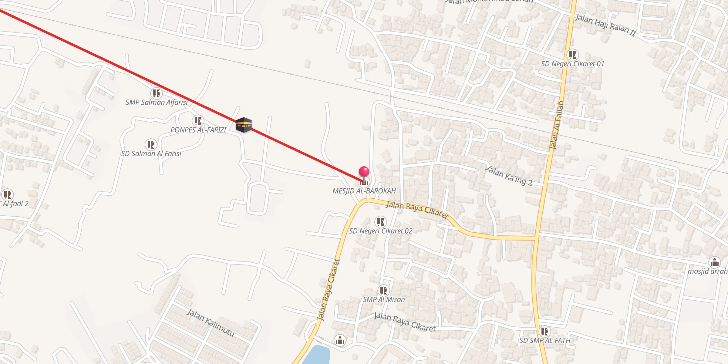 Carte de localisation : MESJID AL-BAROKAH