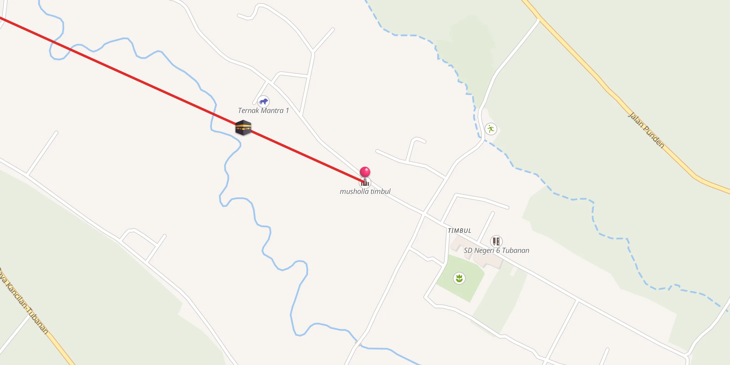 Carte de localisation : musholla timbul