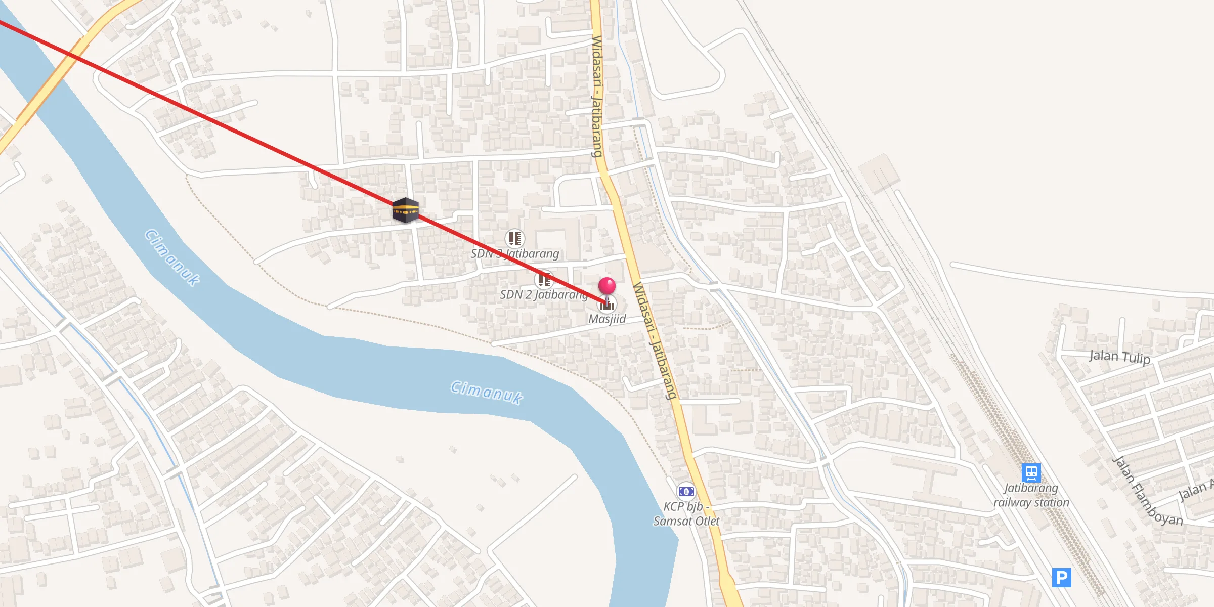 Carte de localisation : Masjiid