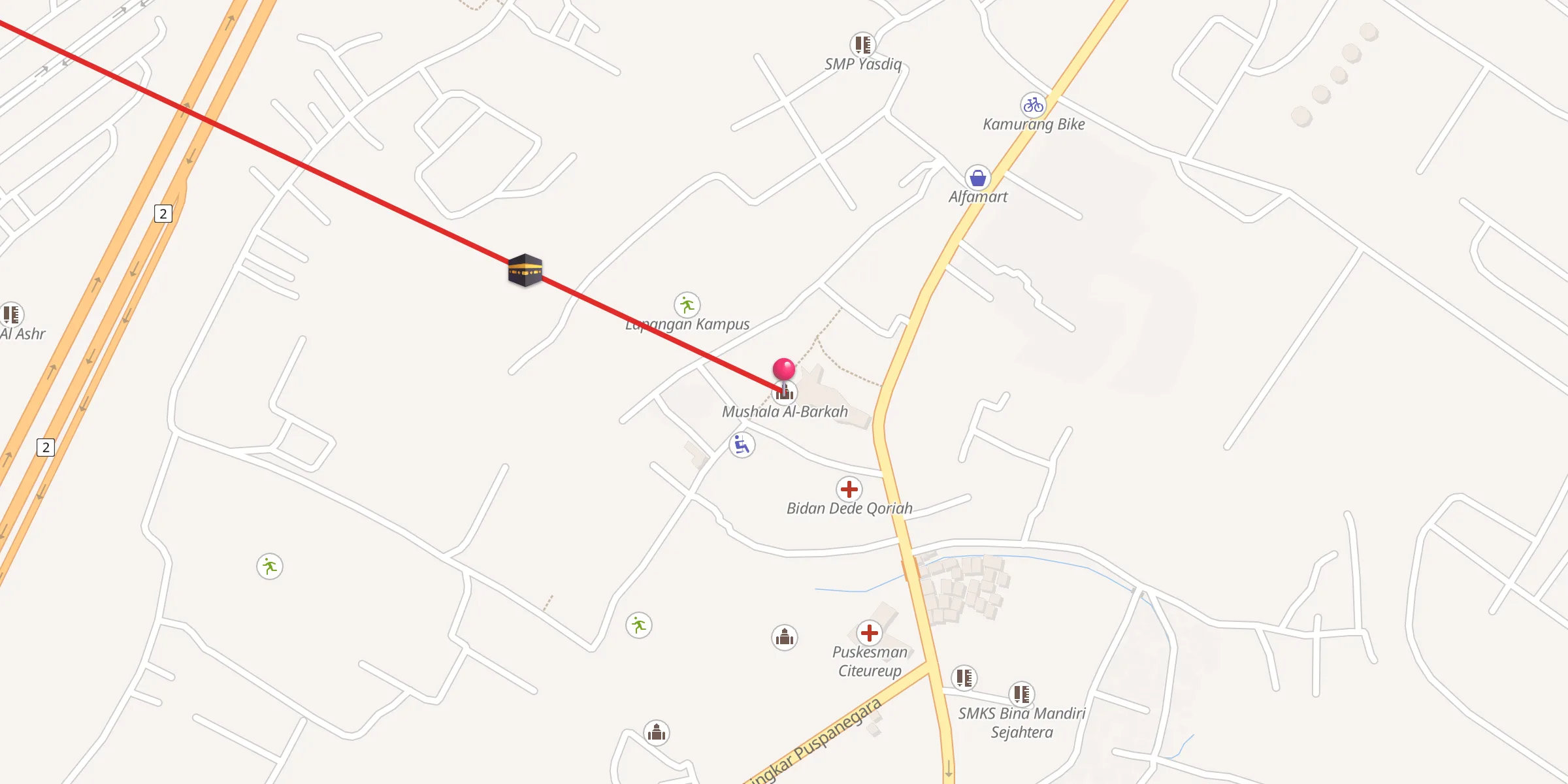 Carte de localisation : Mushala Al-Barkah
