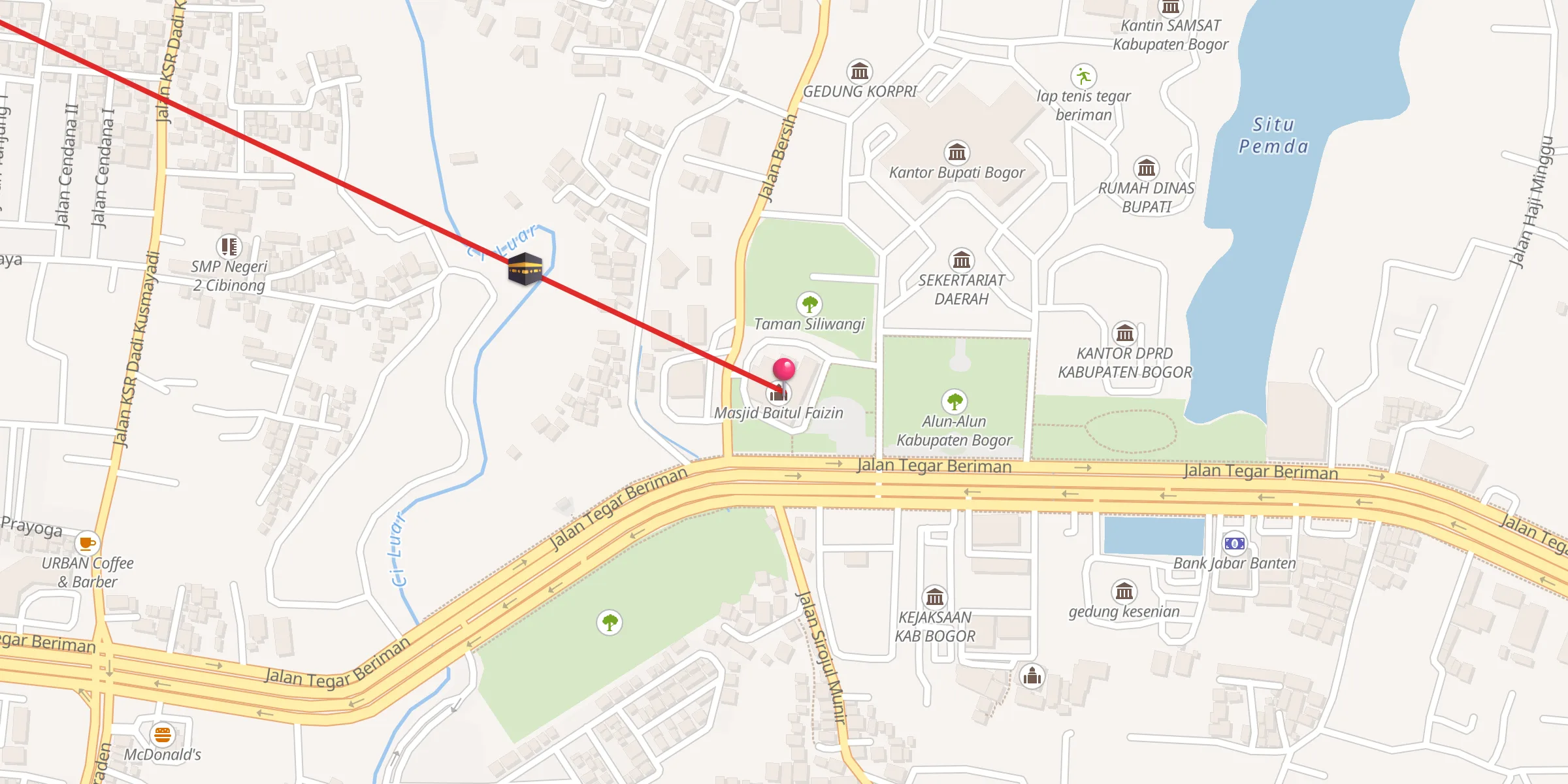 Carte de localisation : Masjid Baitul Faizin