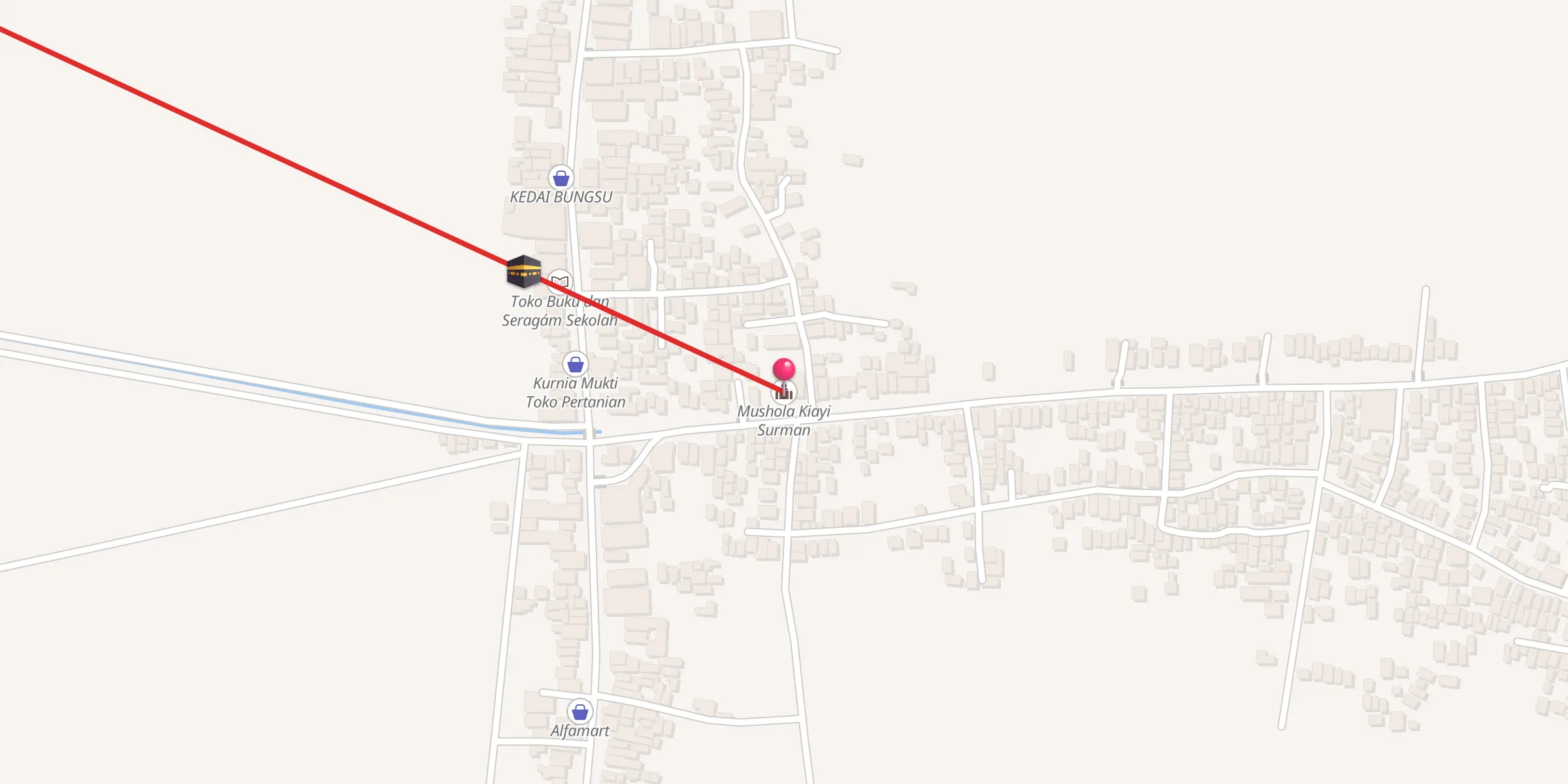 Carte de localisation : Mushola Kiayi Surman