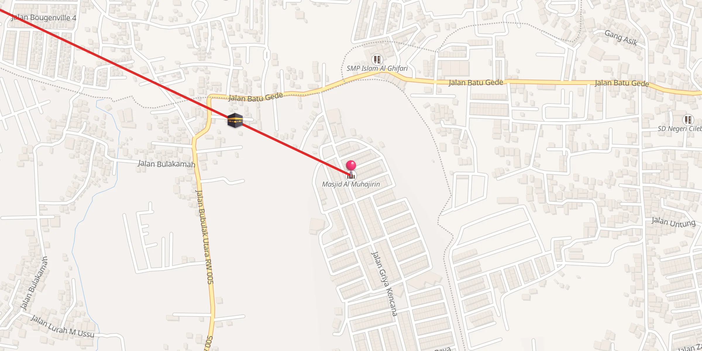Carte de localisation : Masjid Al Muhajirin