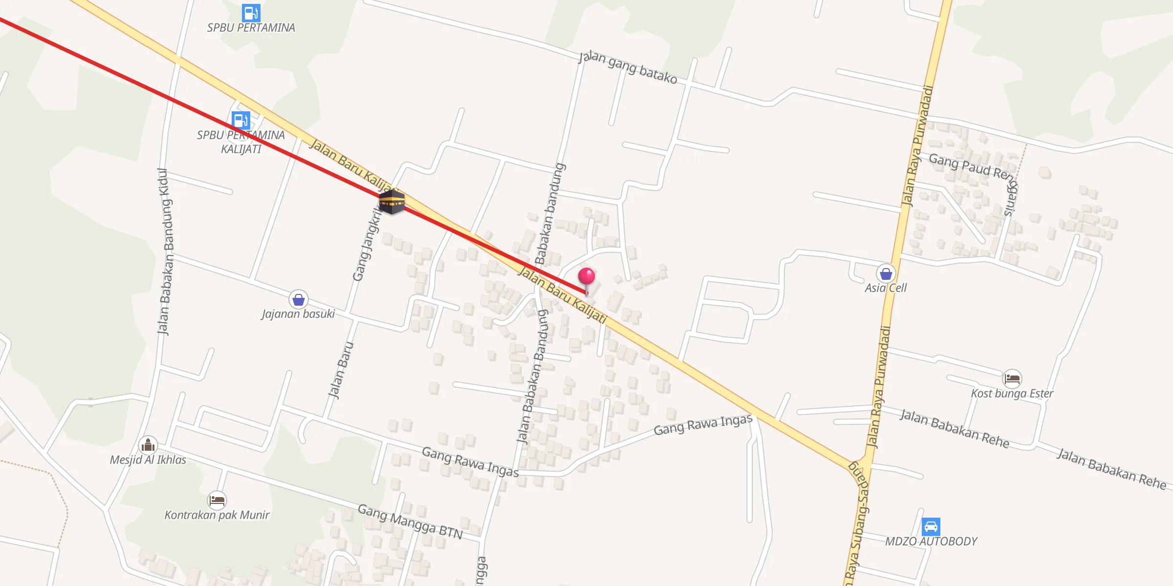 Carte de localisation : Mesjid Alqolam
