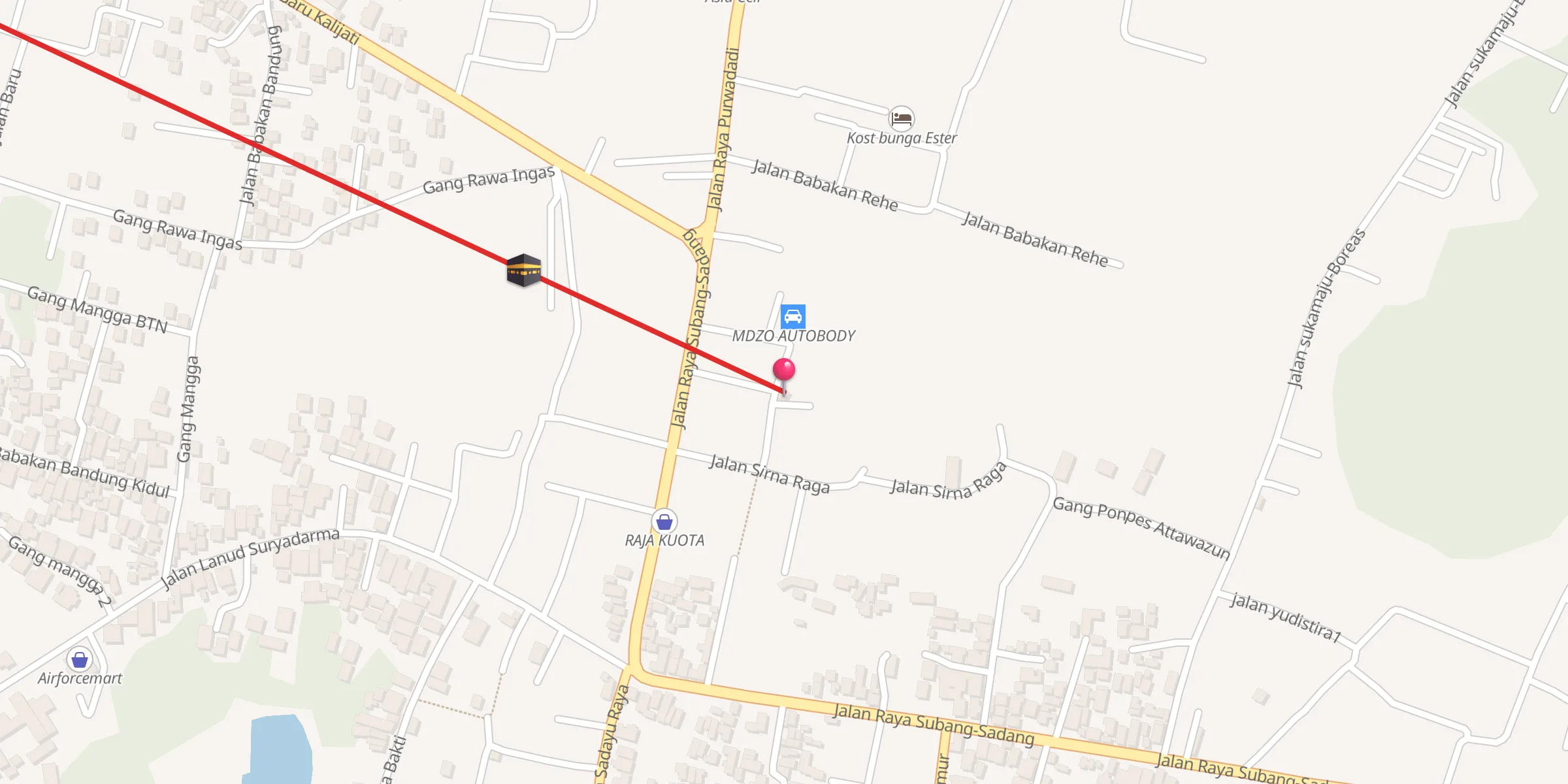 Carte de localisation : Musola Aljannah