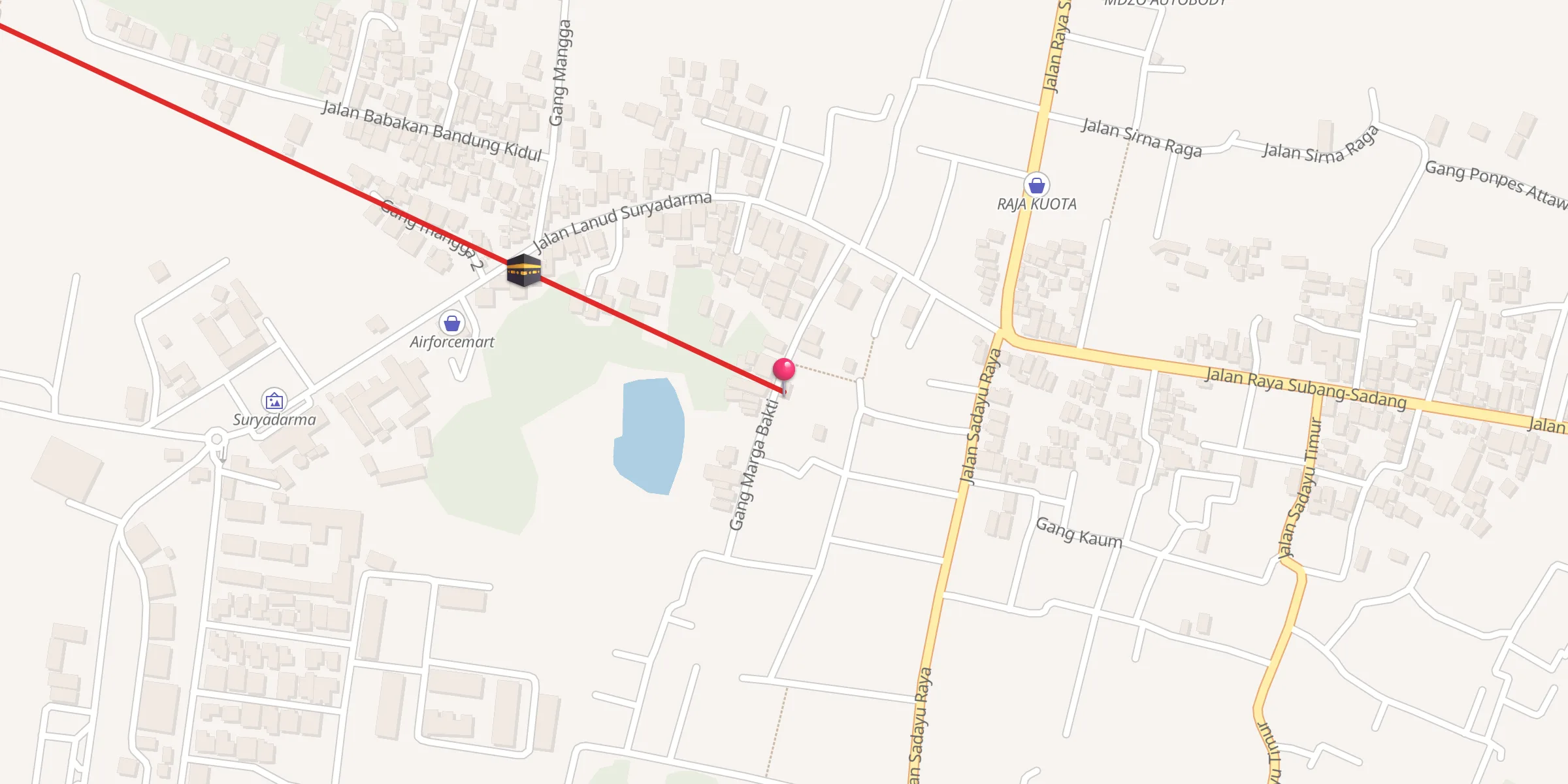 Carte de localisation : Mesjid Al Aziz