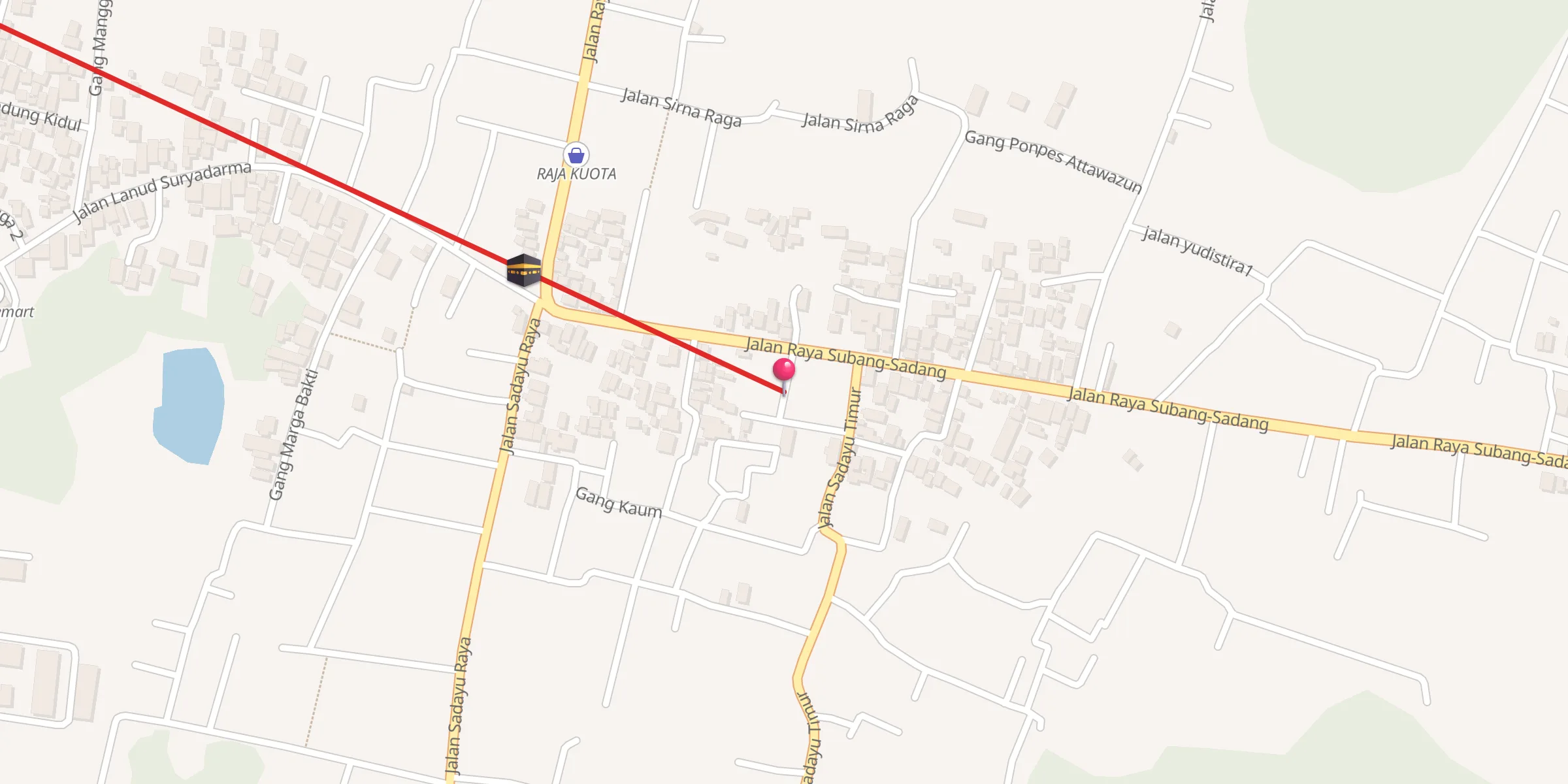 Carte de localisation : Mesjid besar Alhasyar