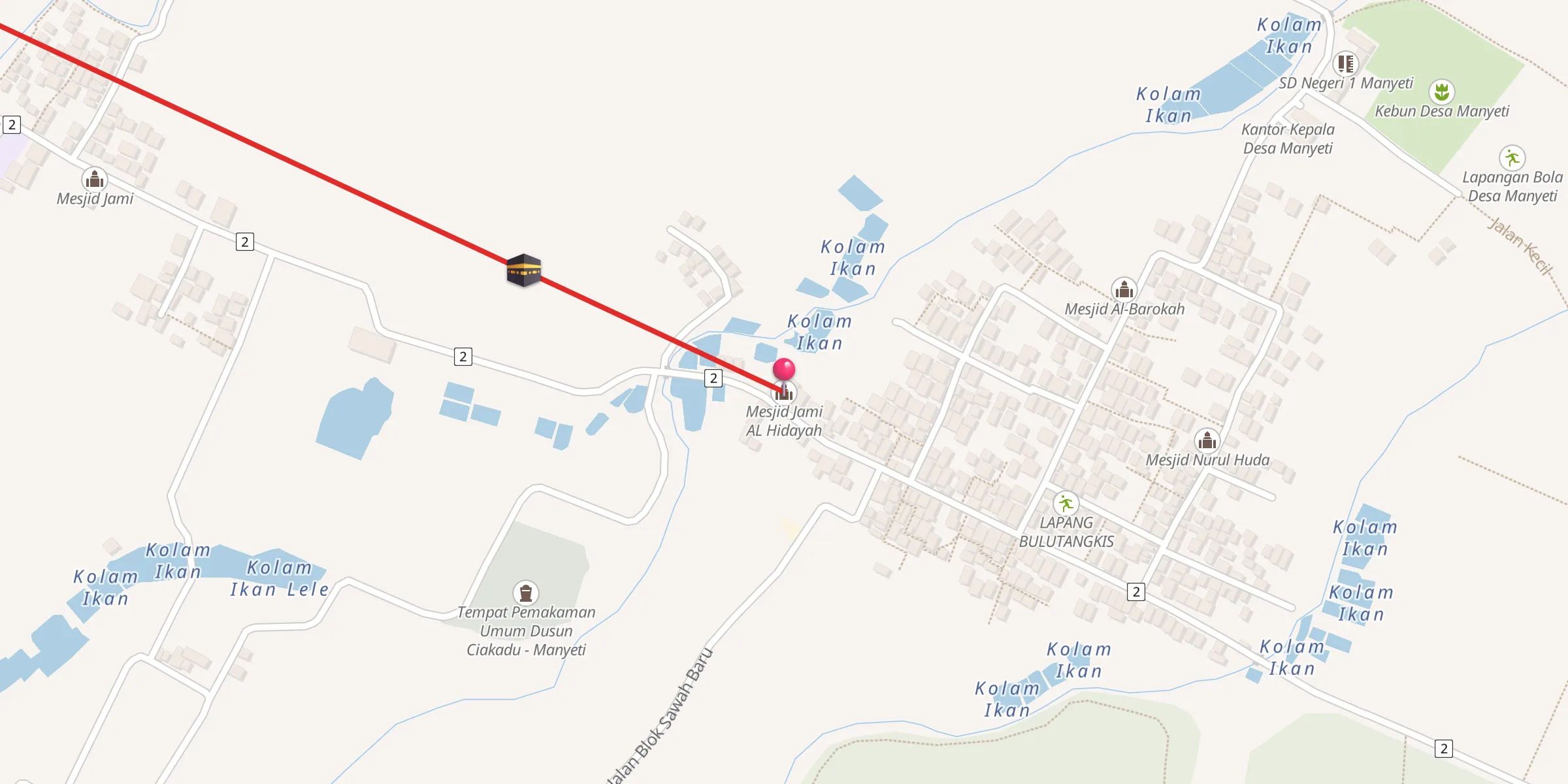 Carte de localisation : Mesjid Jami AL Hidayah