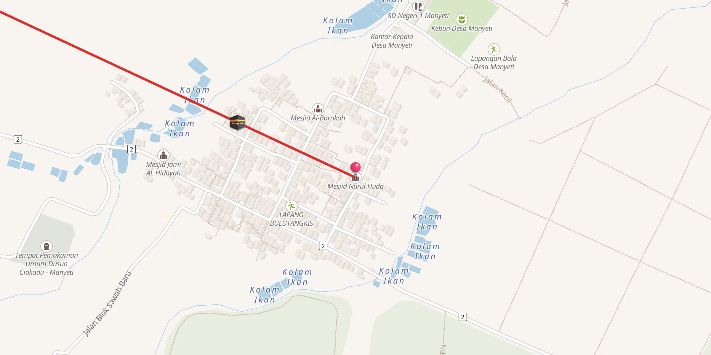 Carte de localisation : Mesjid Nurul Huda