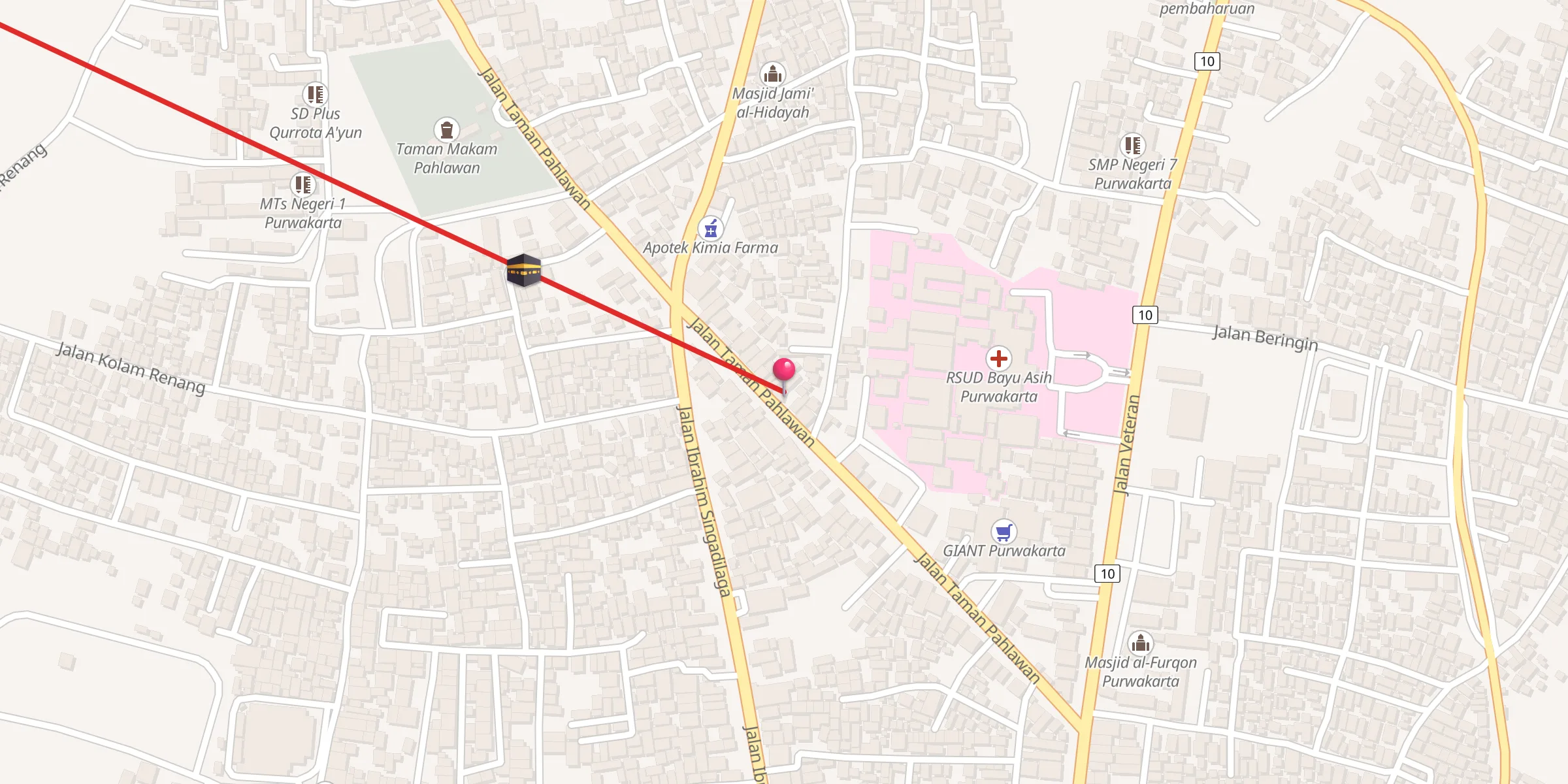 Carte de localisation : Masjid Jami' al-Aziz