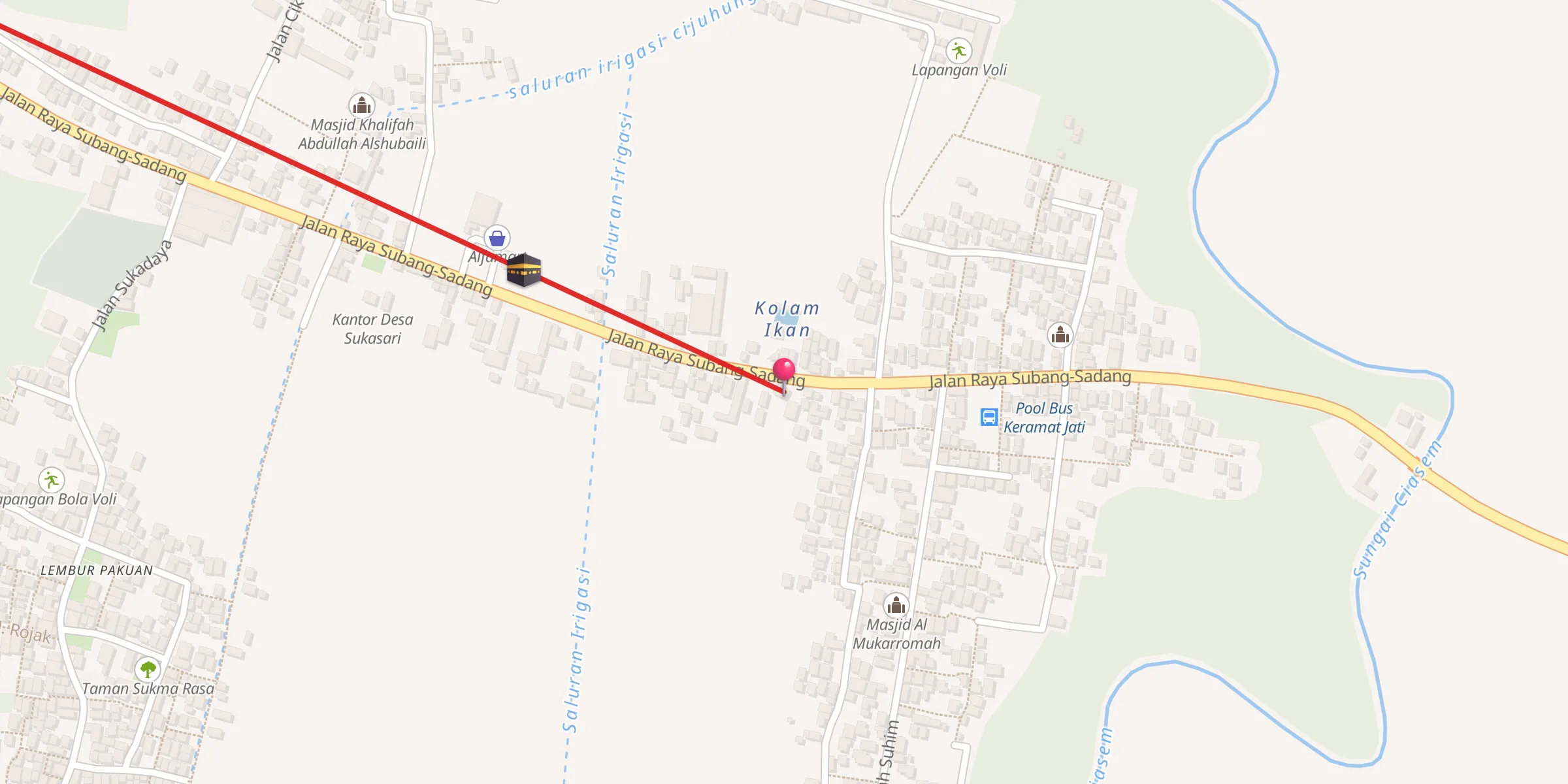 Carte de localisation : Mushola Al-Hikmah
