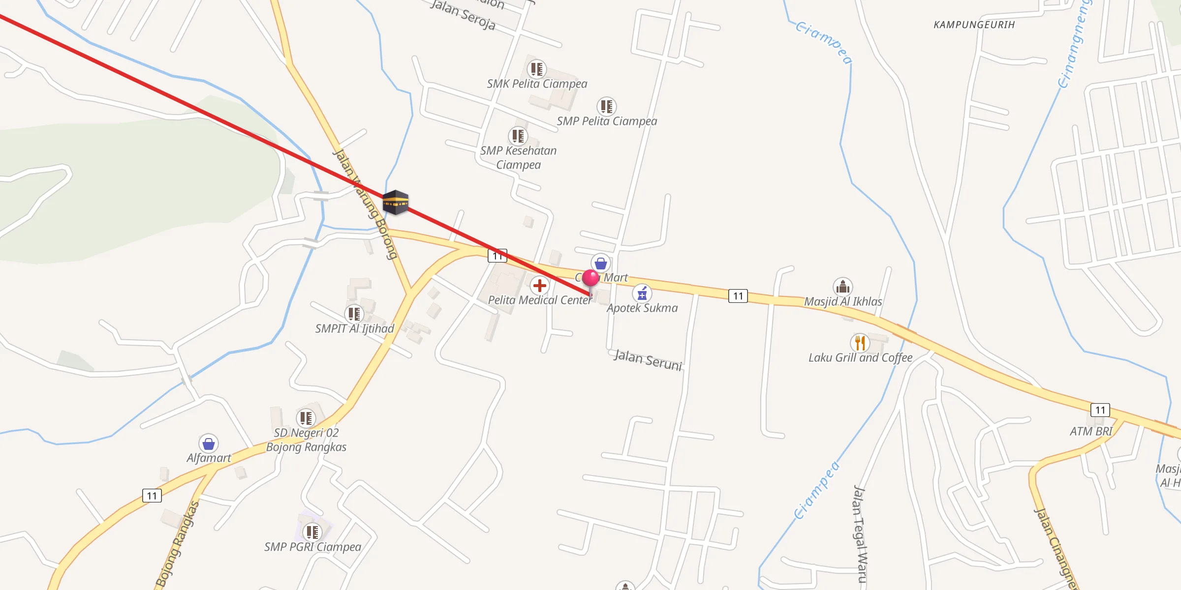 Carte de localisation : Masjid Besar Al Ittihaad