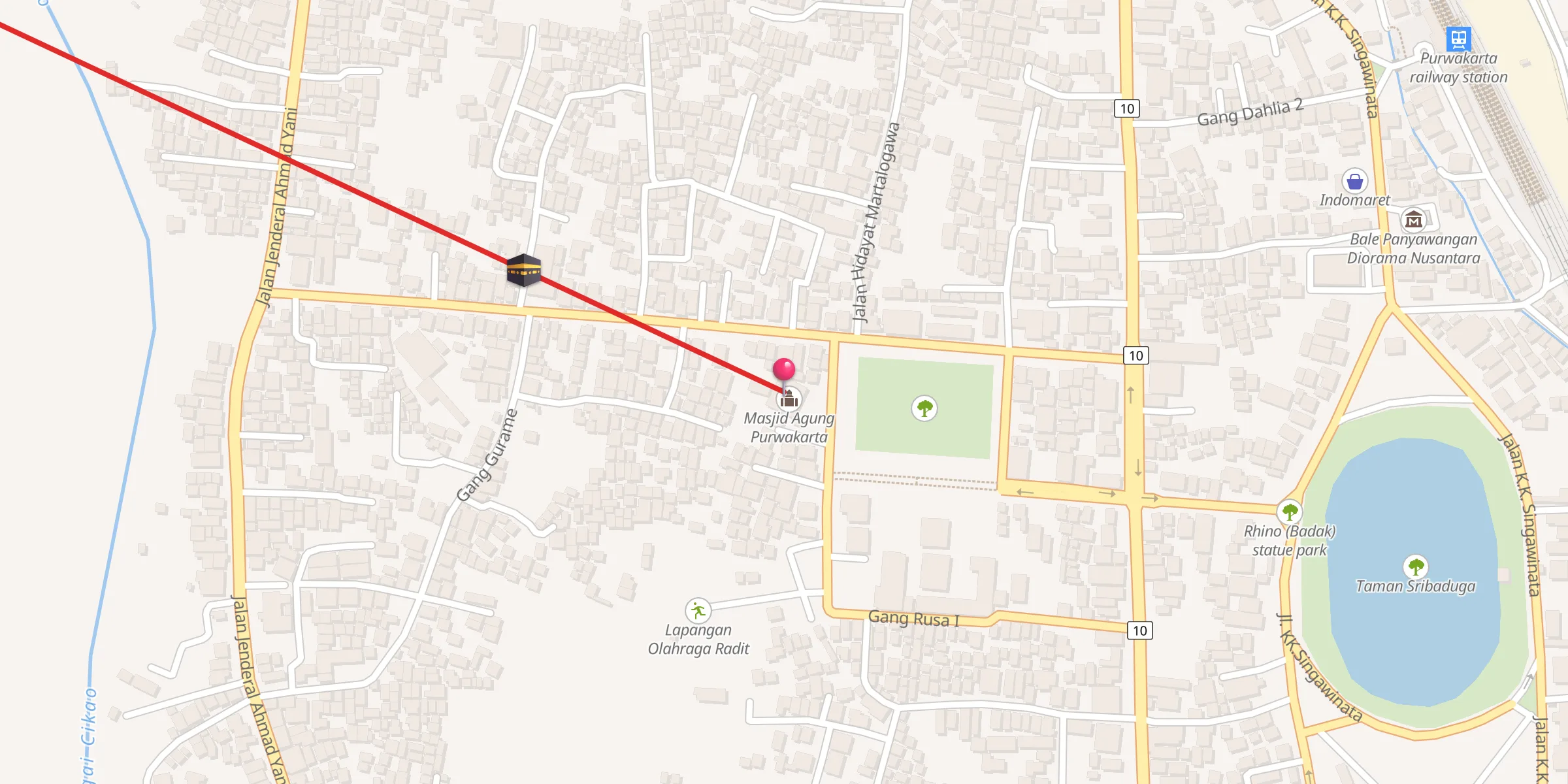 Carte de localisation : Masjid Agung Purwakarta