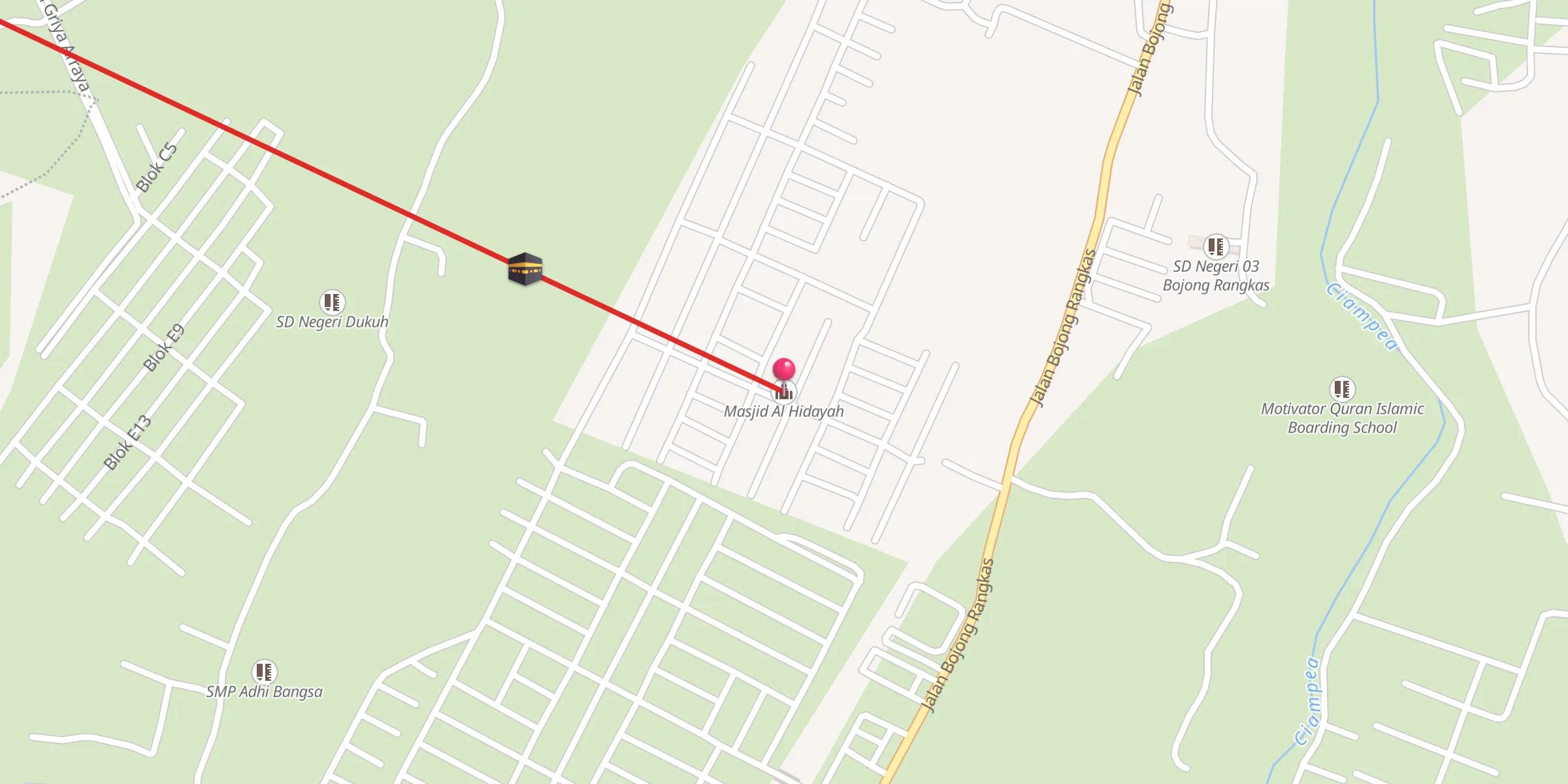 Carte de localisation : Masjid Al Hidayah
