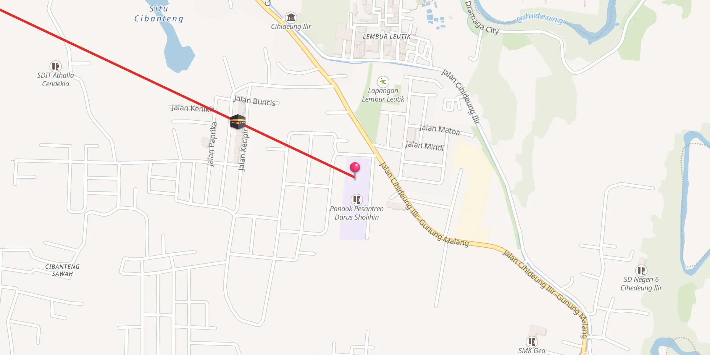 Carte de localisation : Masjid Darush Sholihin