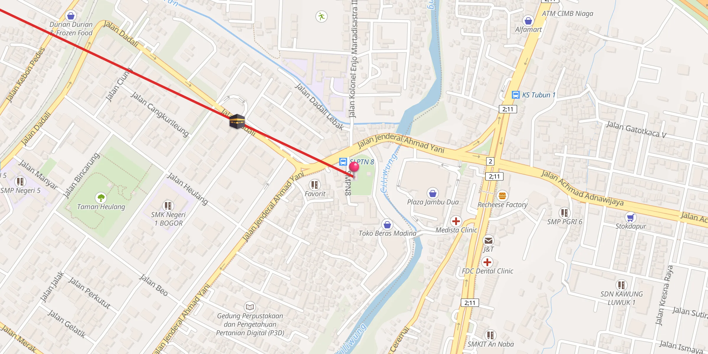 Carte de localisation : MASJID ALHIDAYAH