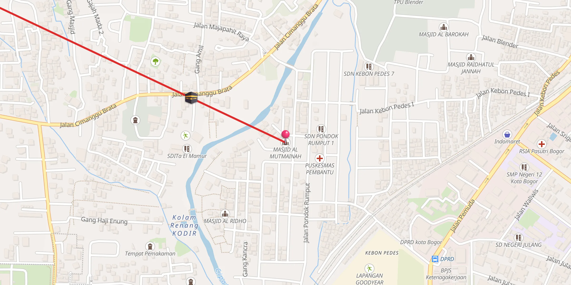 Carte de localisation : MASJID AL MUTMAINAH