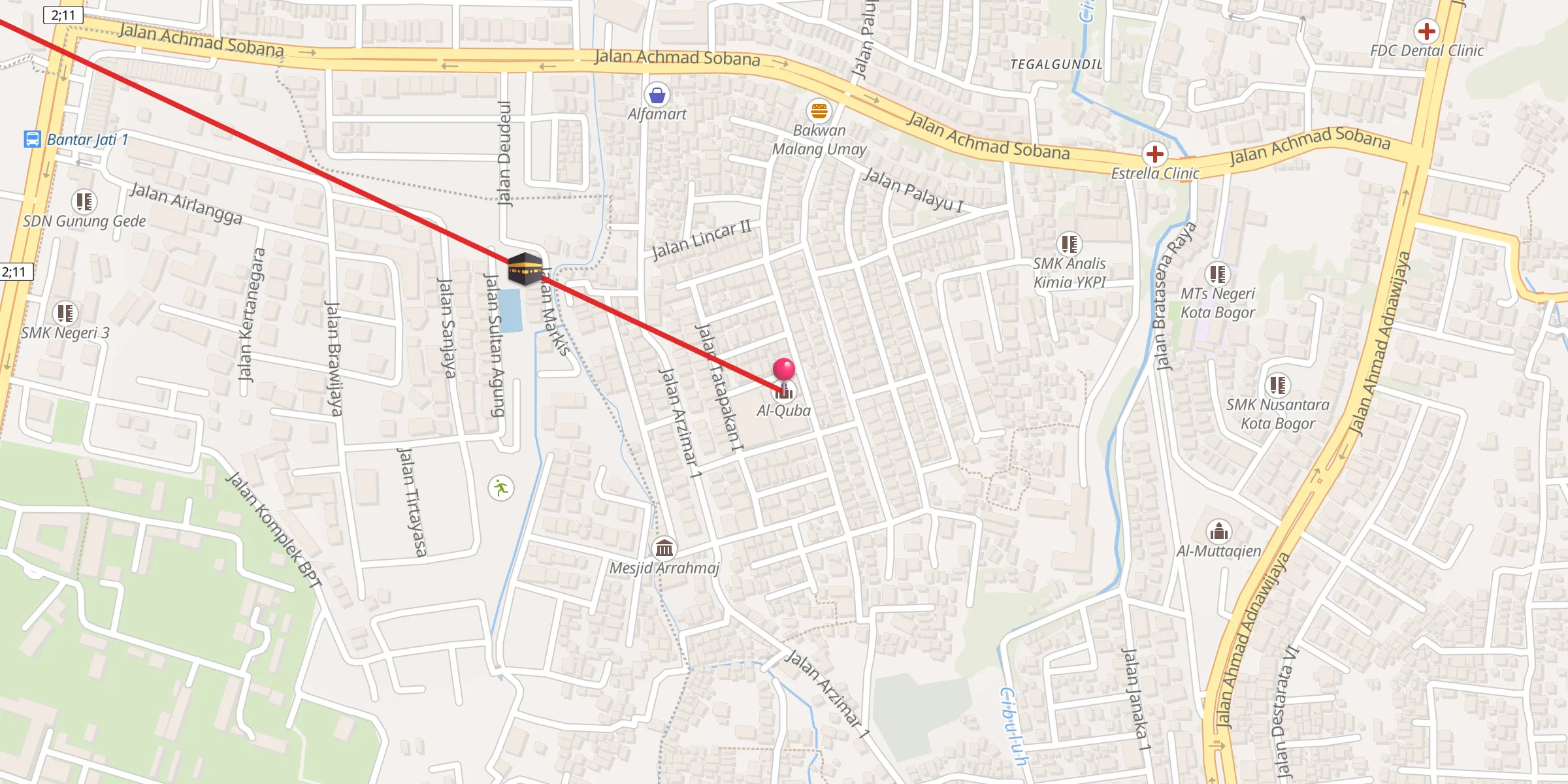 Carte de localisation : Al-Quba