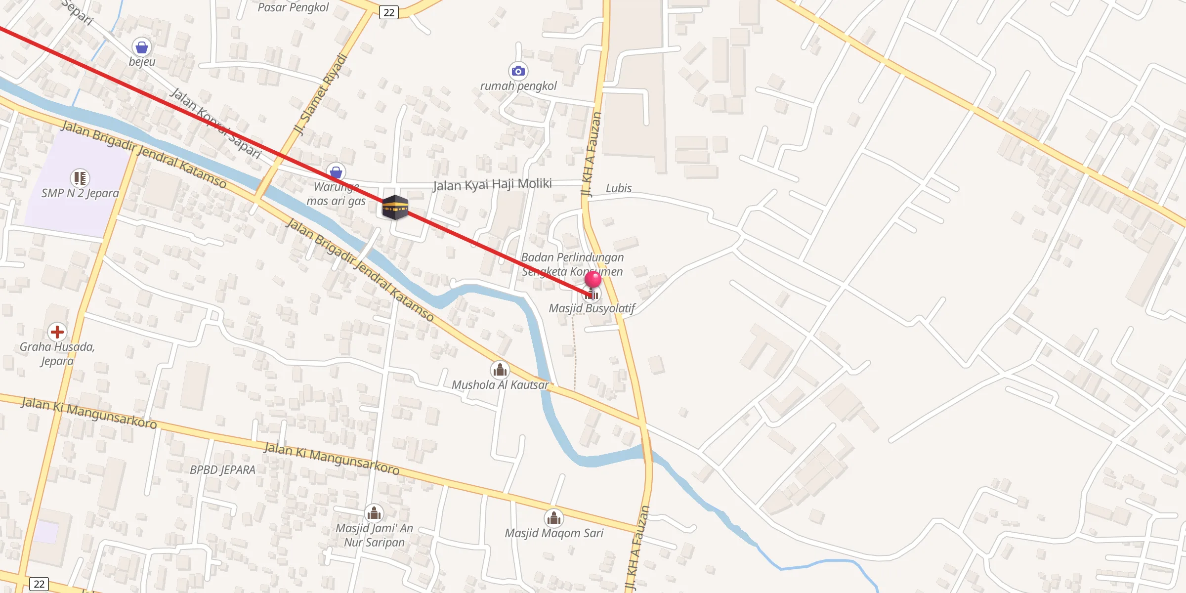 Carte de localisation : Masjid Busyolatif