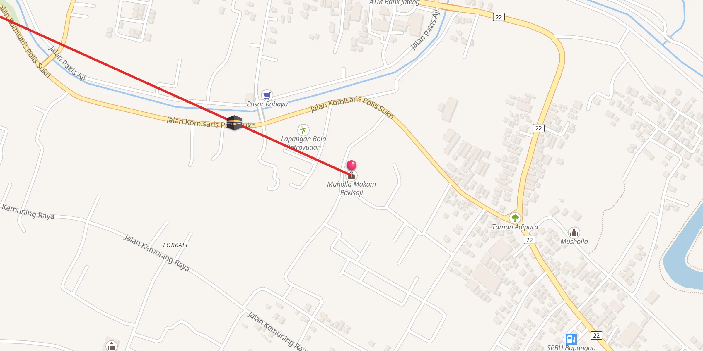 Carte de localisation : Muholla Makam Pakisaji