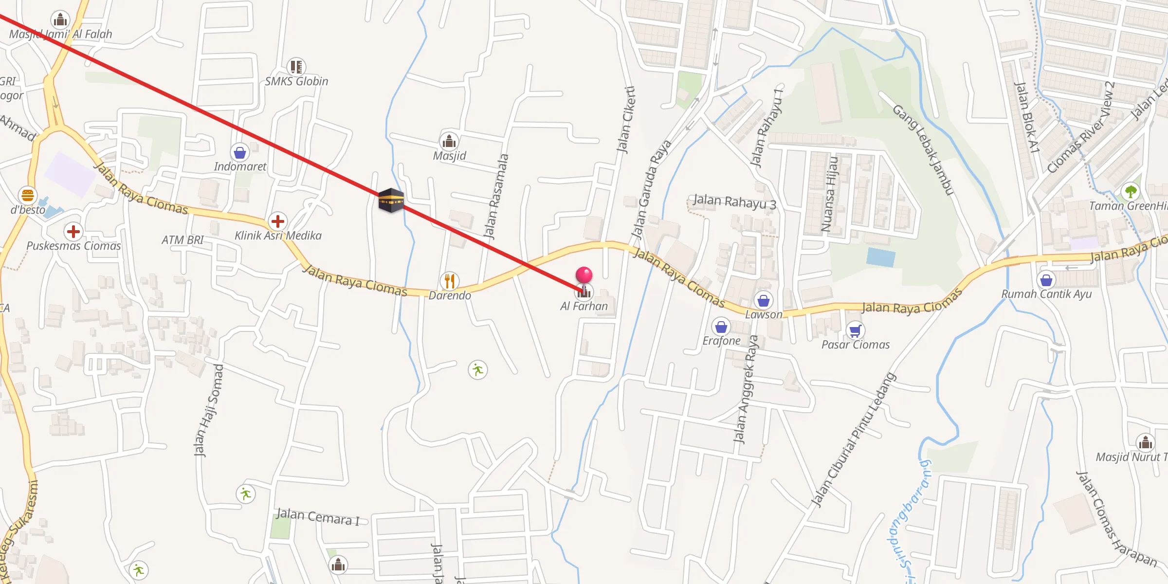 Carte de localisation : Al Farhan