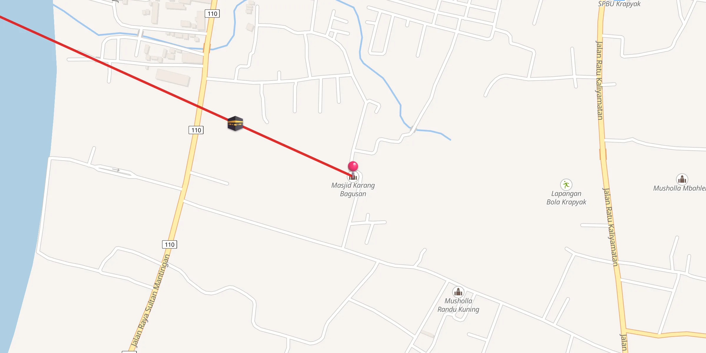 Carte de localisation : Masjid Karang Bagusan