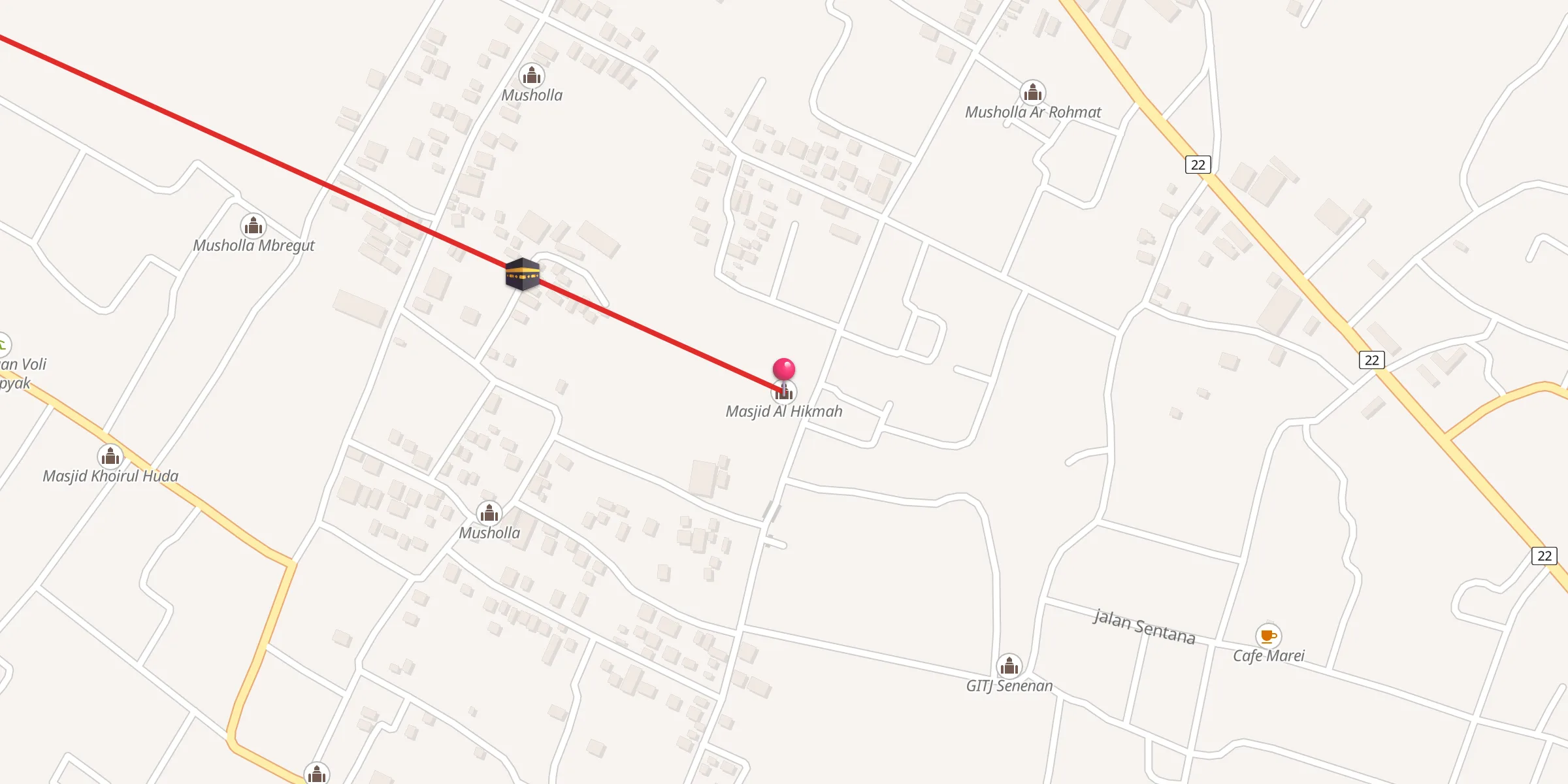 Carte de localisation : Masjid Al Hikmah