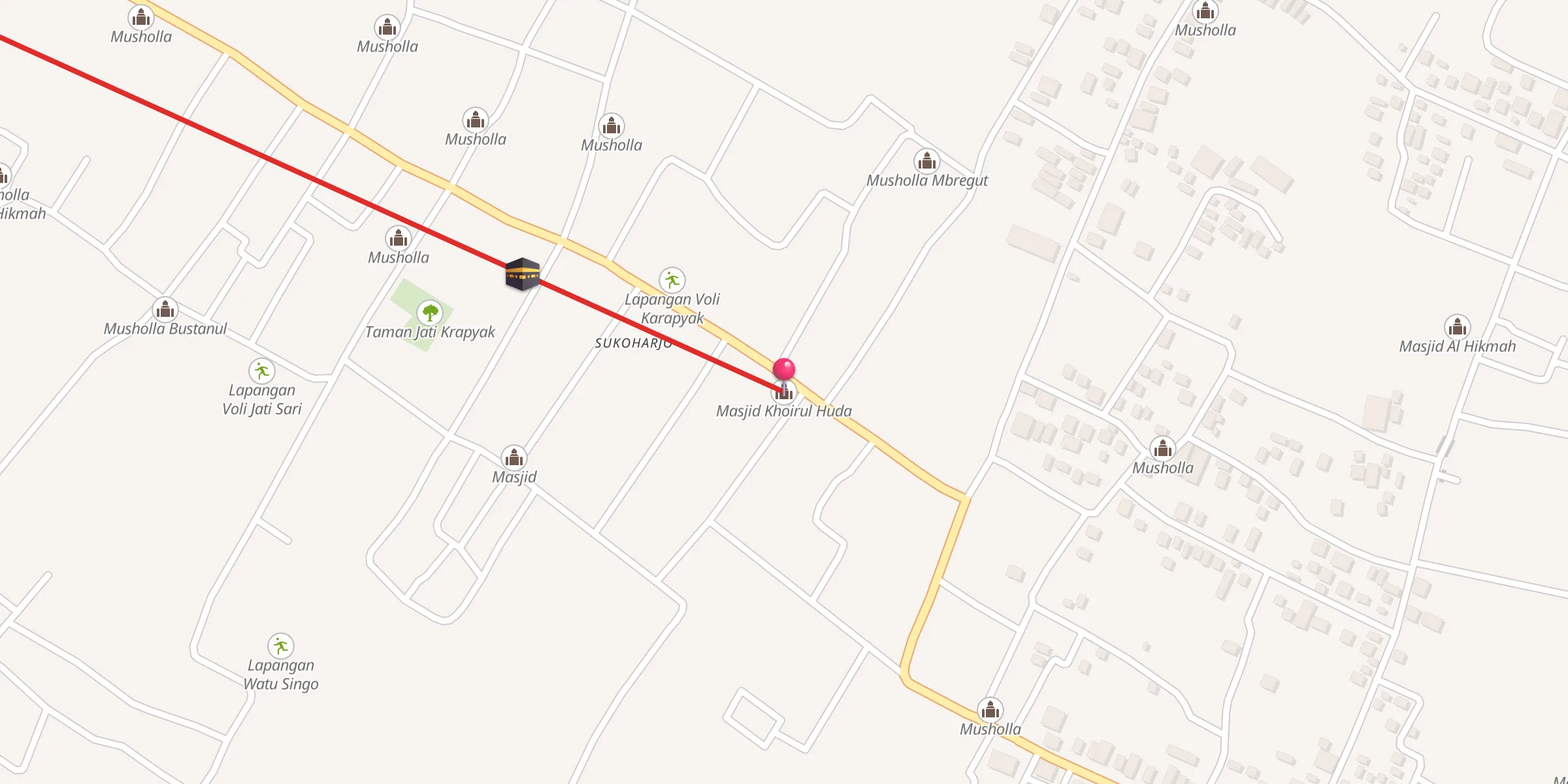 Carte de localisation : Masjid Khoirul Huda