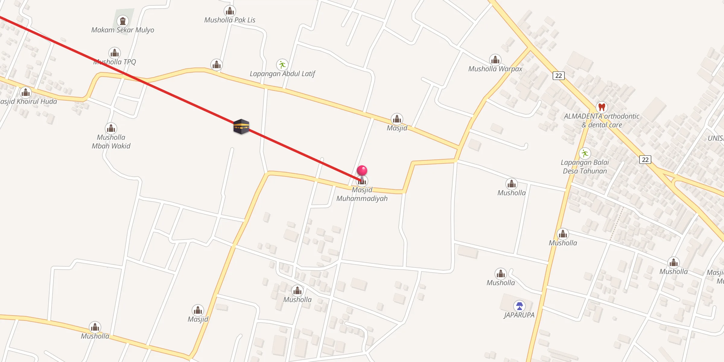 Carte de localisation : Masjid Muhammadiyah
