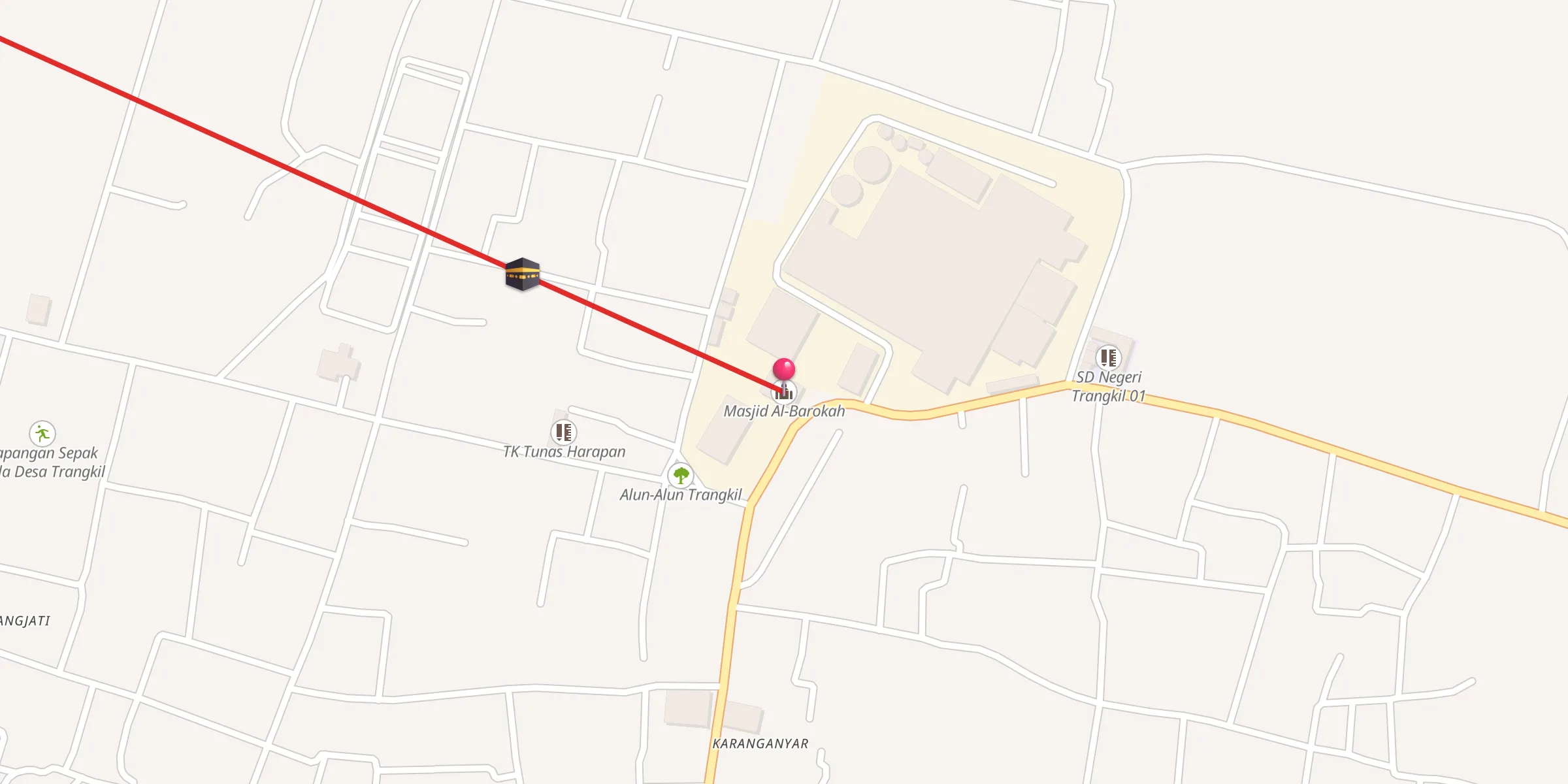 Carte de localisation : Masjid Al-Barokah