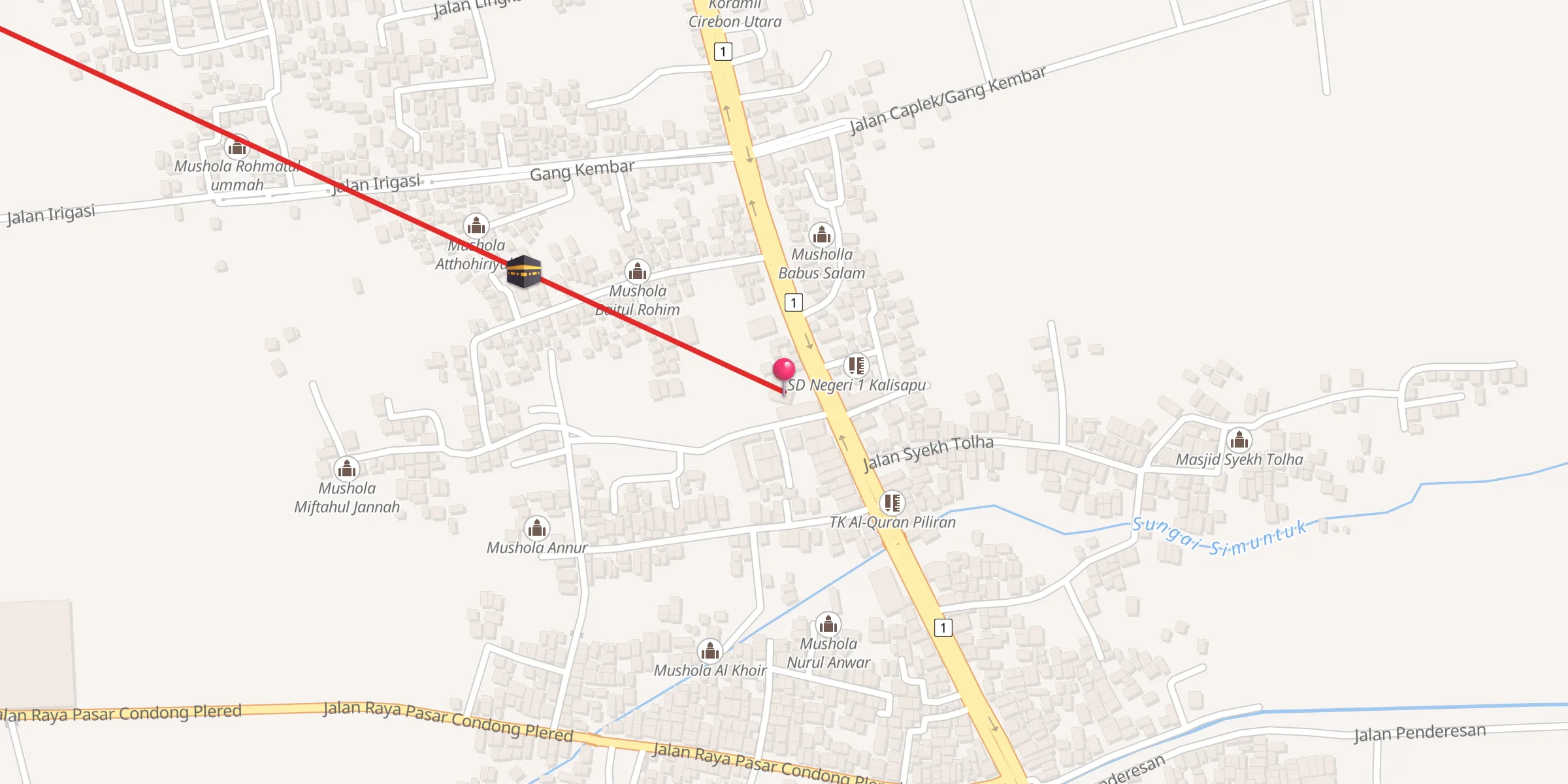 Carte de localisation : Masjid Ar Rodho