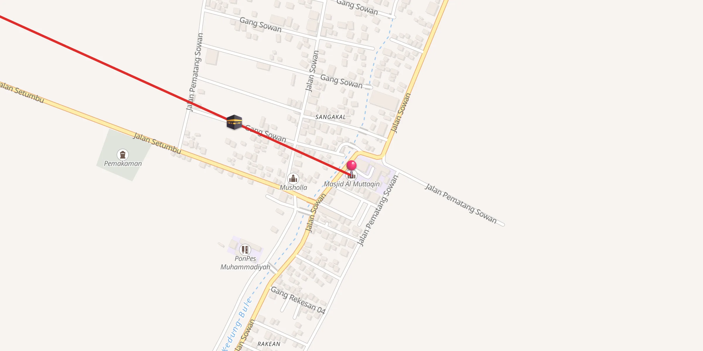 Carte de localisation : Masjid Al Muttaqin