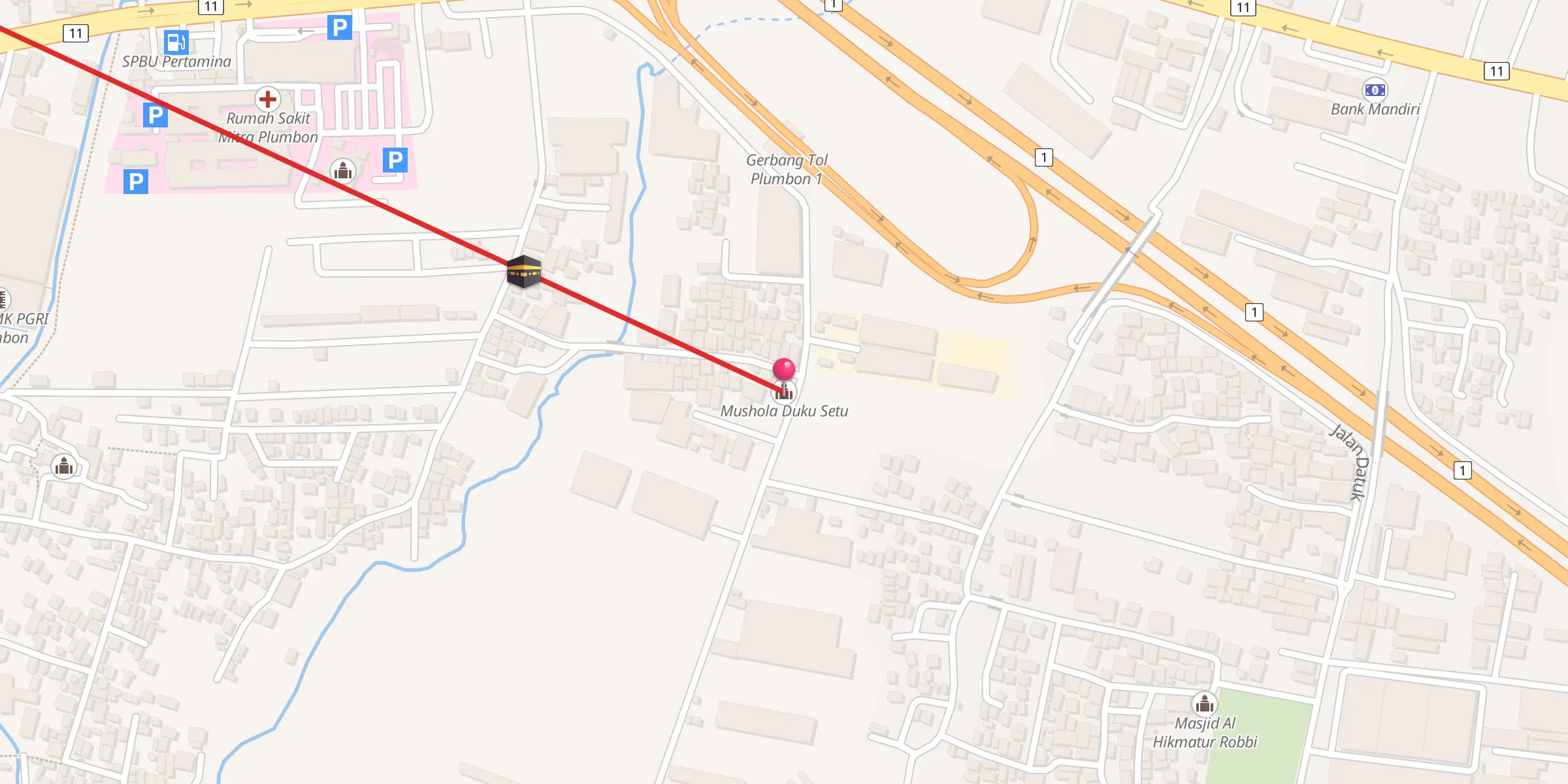 Carte de localisation : Mushola Duku Setu