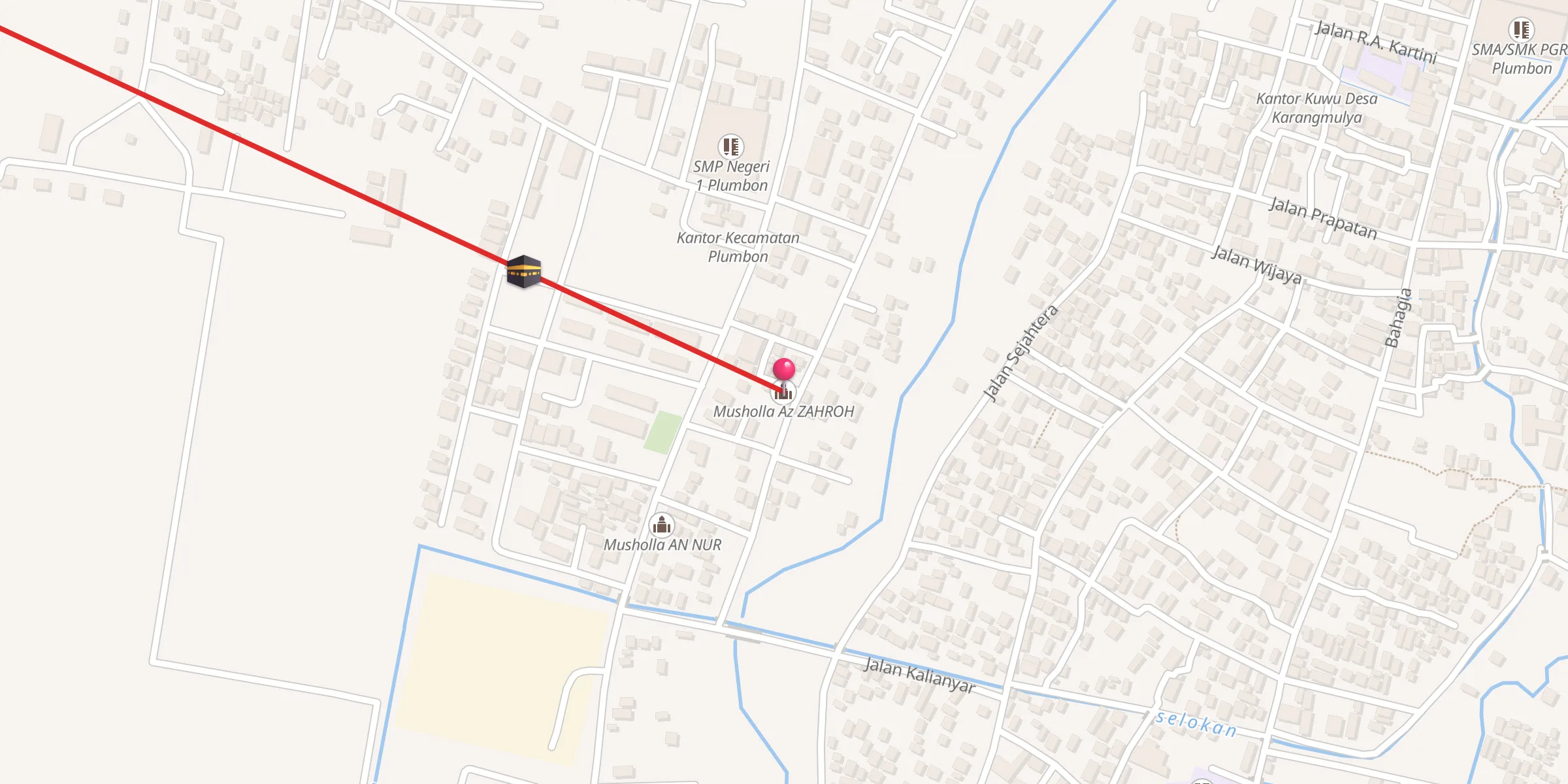 Carte de localisation : Musholla Az ZAHROH