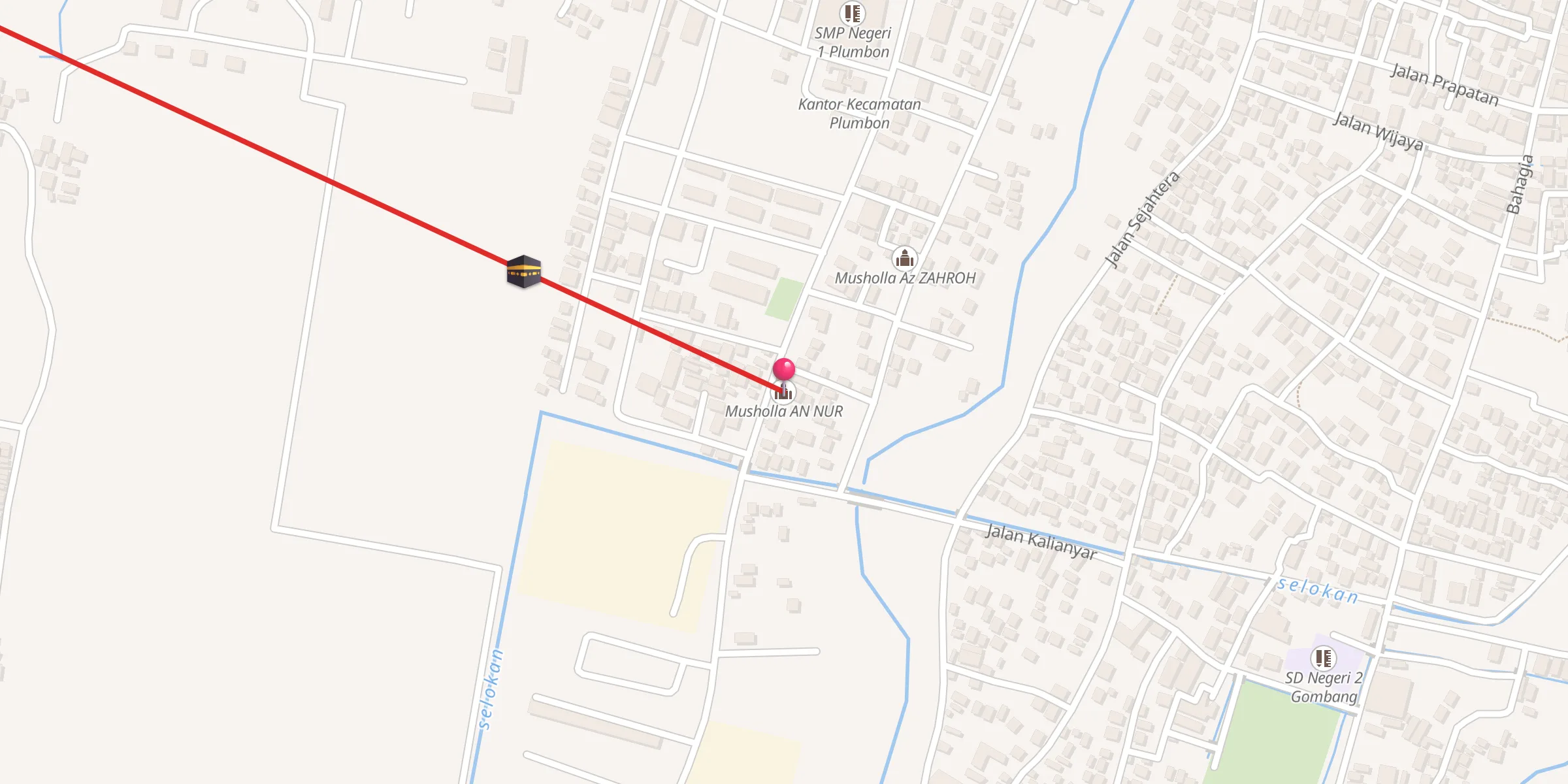 Carte de localisation : Musholla AN NUR