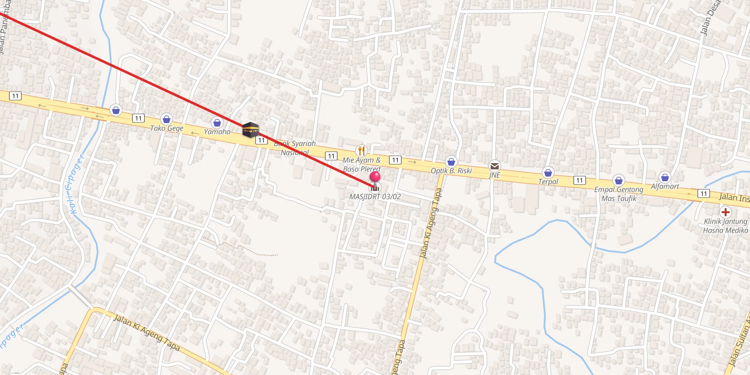 Carte de localisation : MASJIDRT 03/02
