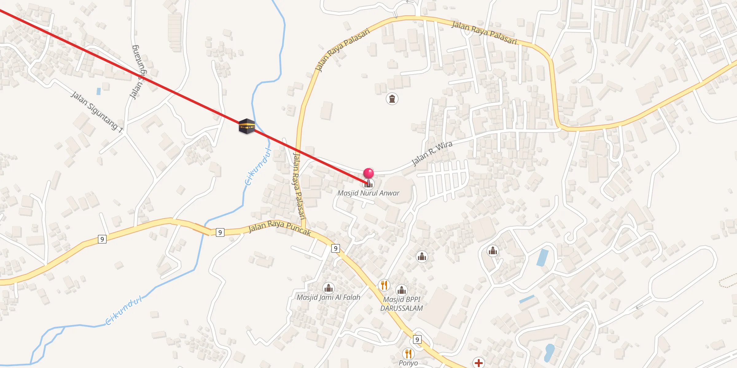 Carte de localisation : Masjid Nurul Anwar