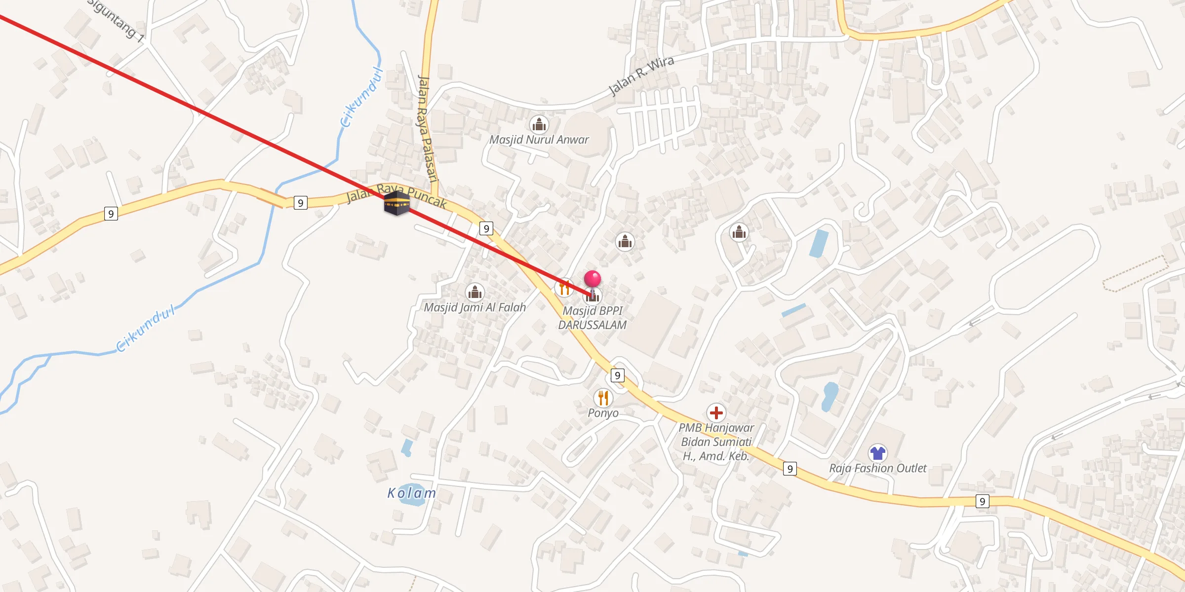 Carte de localisation : Masjid BPPI DARUSSALAM