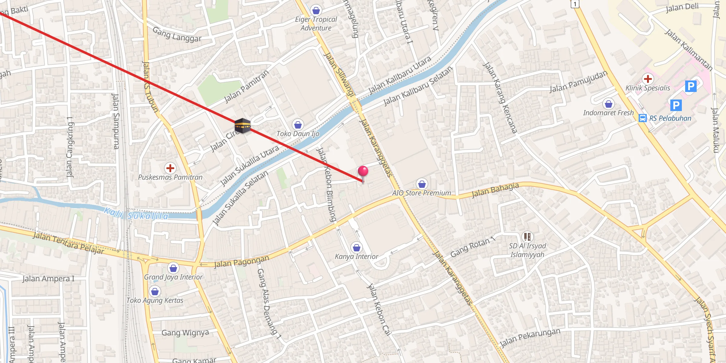 Carte de localisation : Masjid Jami Baabussalam