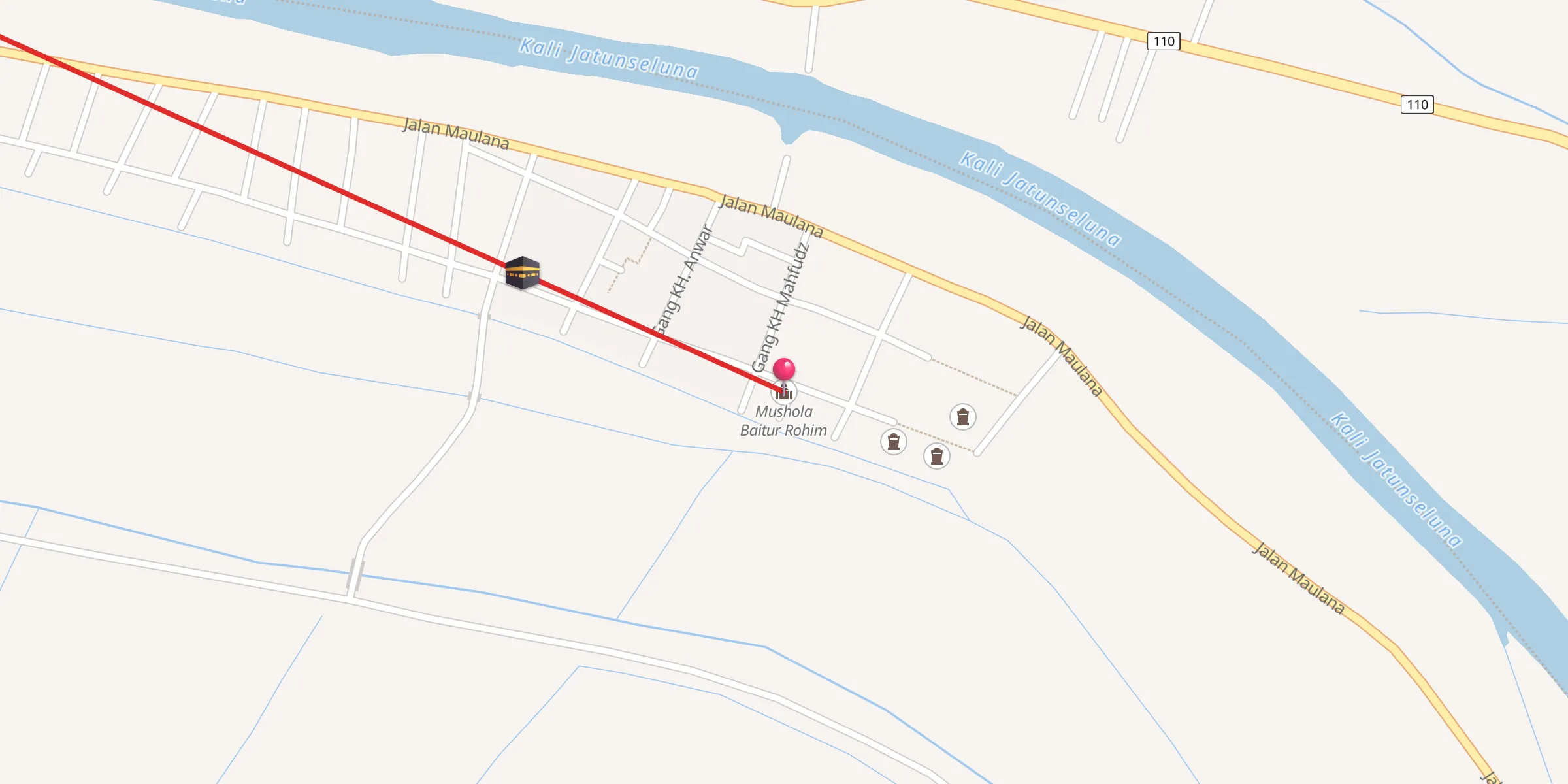 Carte de localisation : Mushola Baitur Rohim