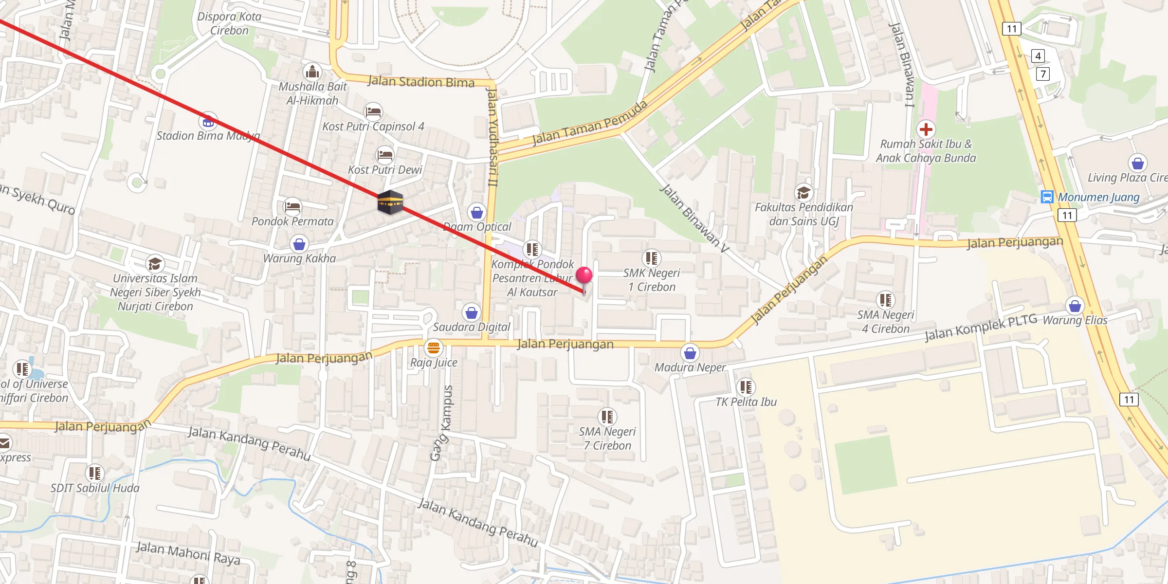 Carte de localisation : Masjid Baitul Muttaqin