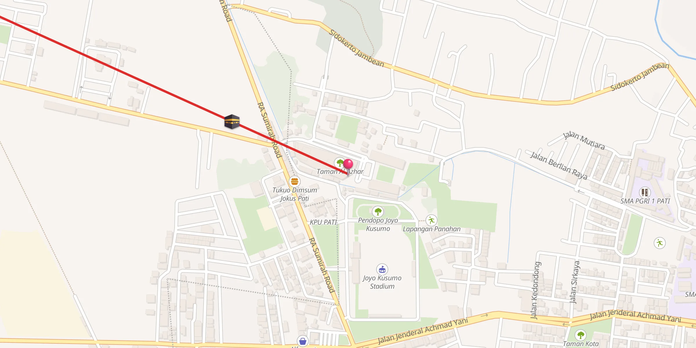 Carte de localisation : Masjid Al Azhar Pati