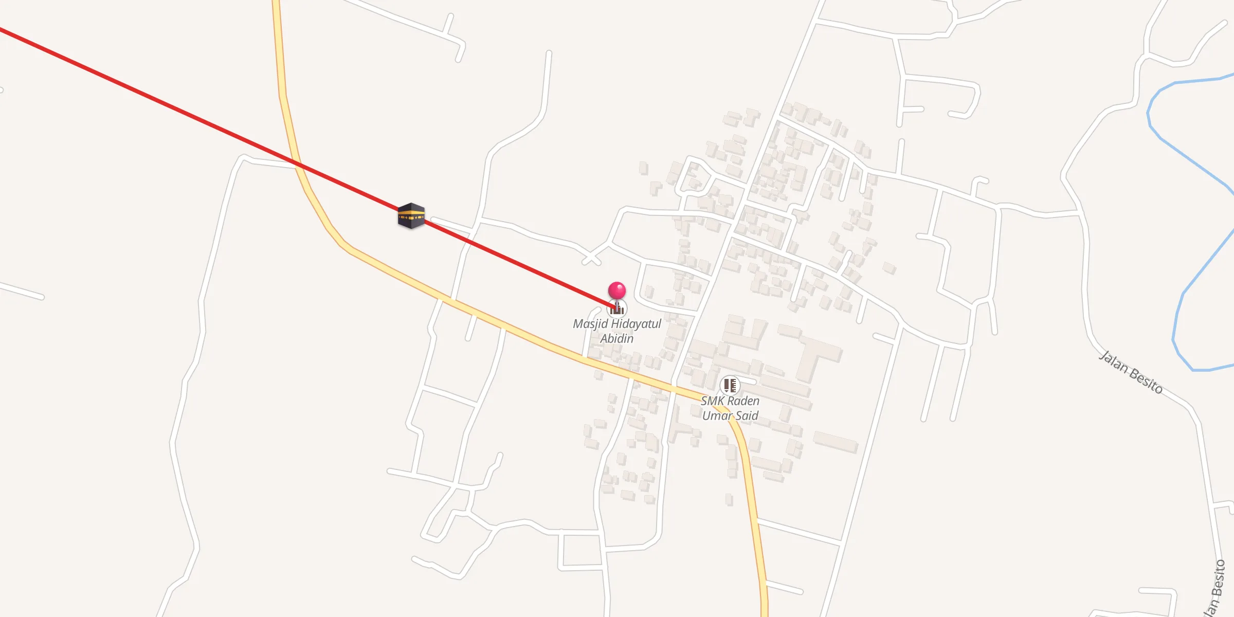 Carte de localisation : Masjid Hidayatul Abidin