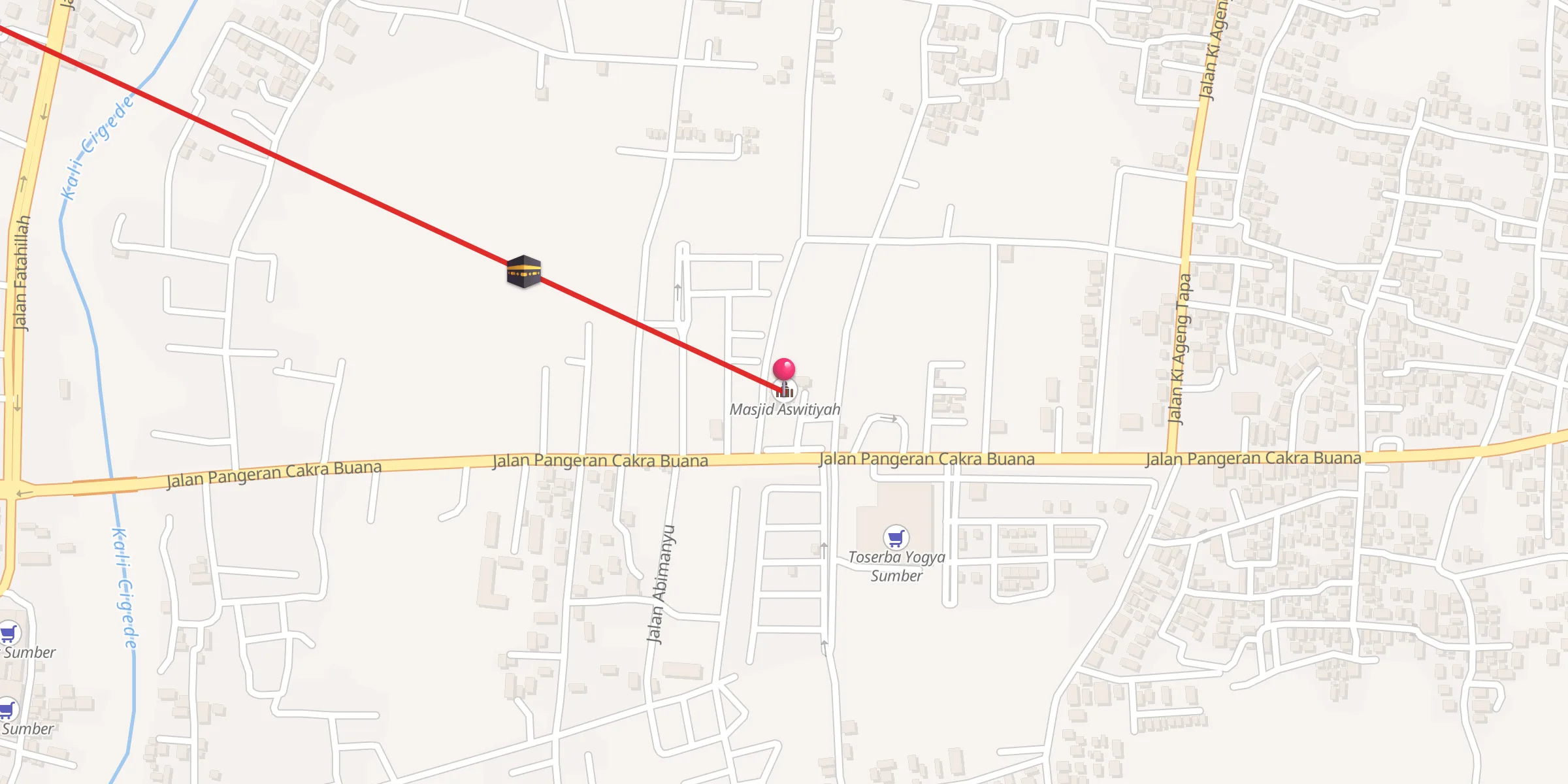 Carte de localisation : Masjid Aswitiyah