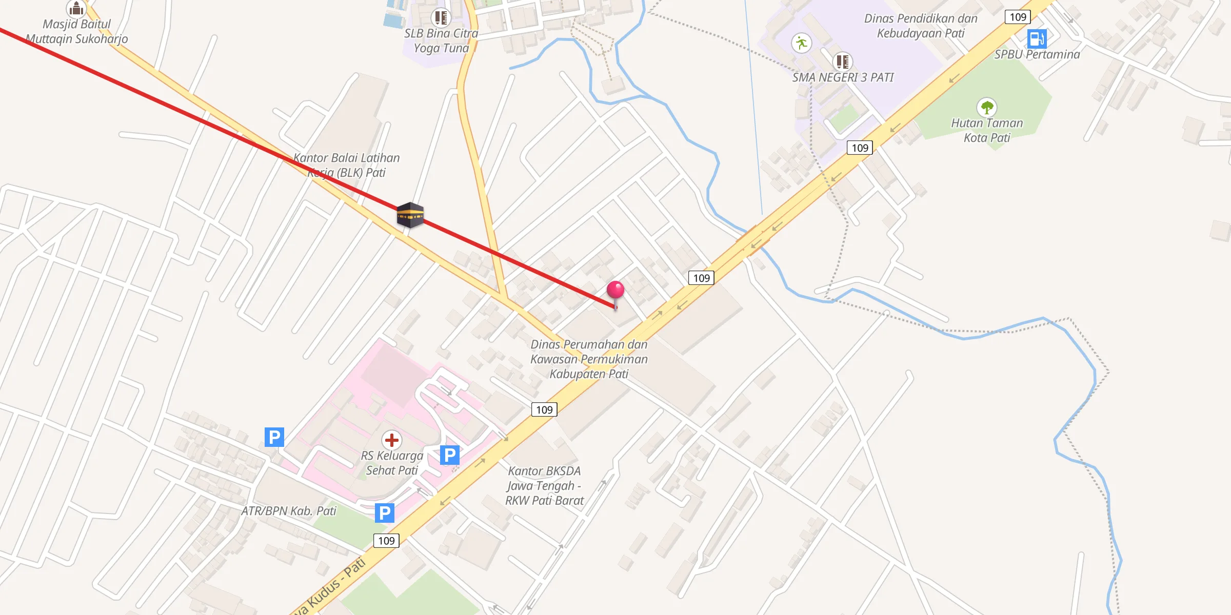 Carte de localisation : Masjid Al Muhajirin Perumda Sukoharjo