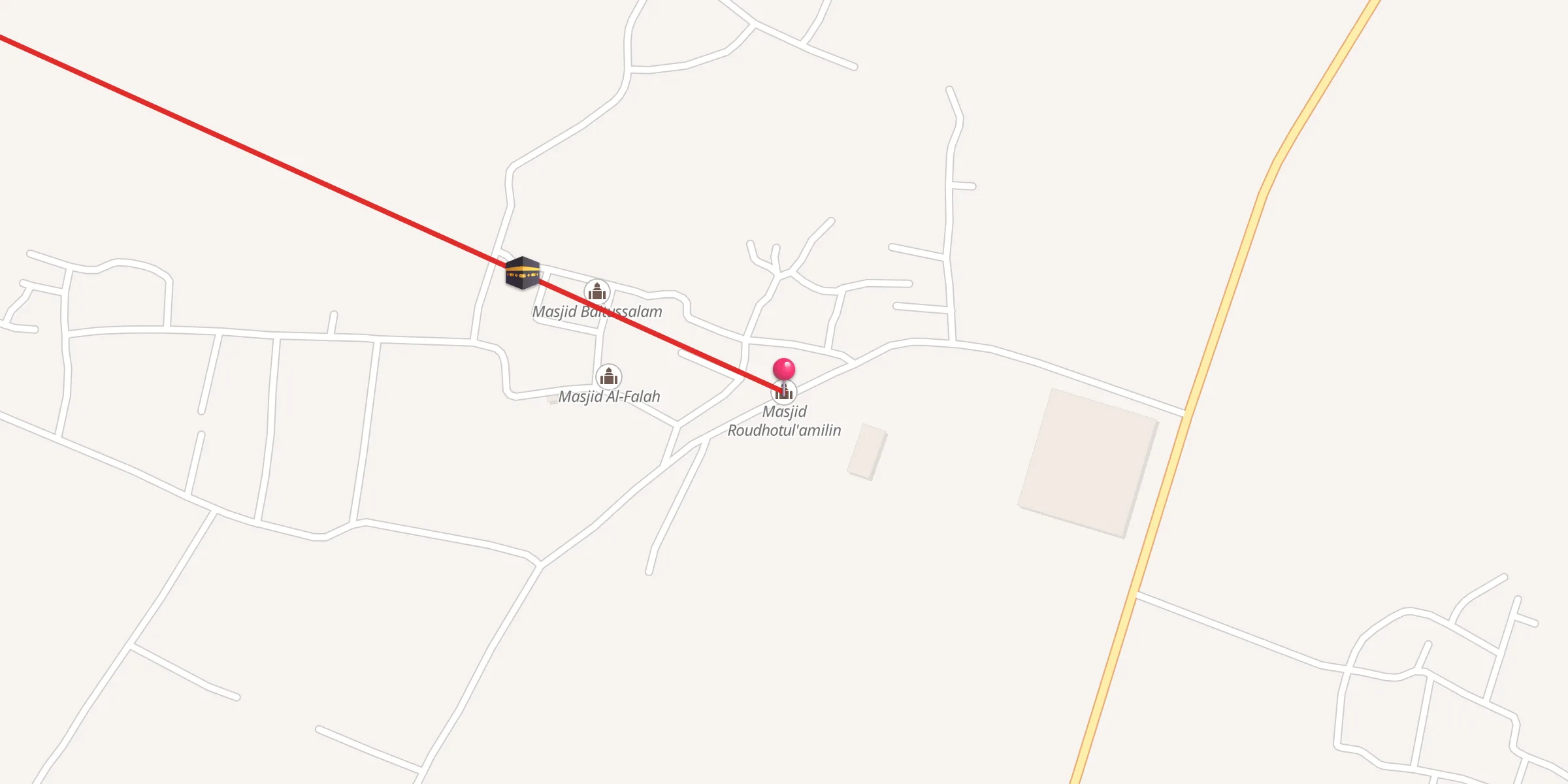 Carte de localisation : Masjid Roudhotul'amilin