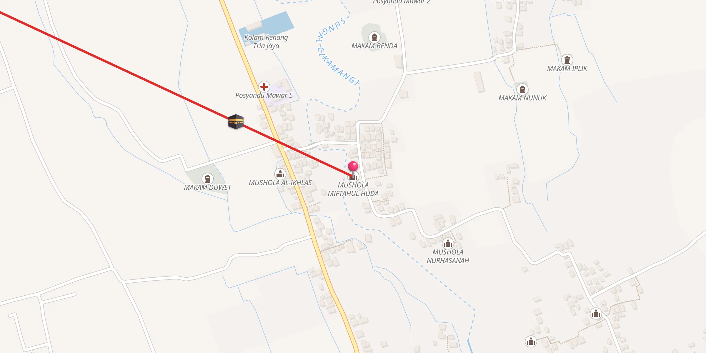 Carte de localisation : MUSHOLA MIFTAHUL HUDA