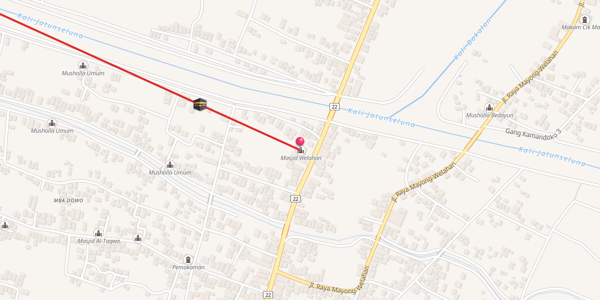 Carte de localisation : Masjid Welahan